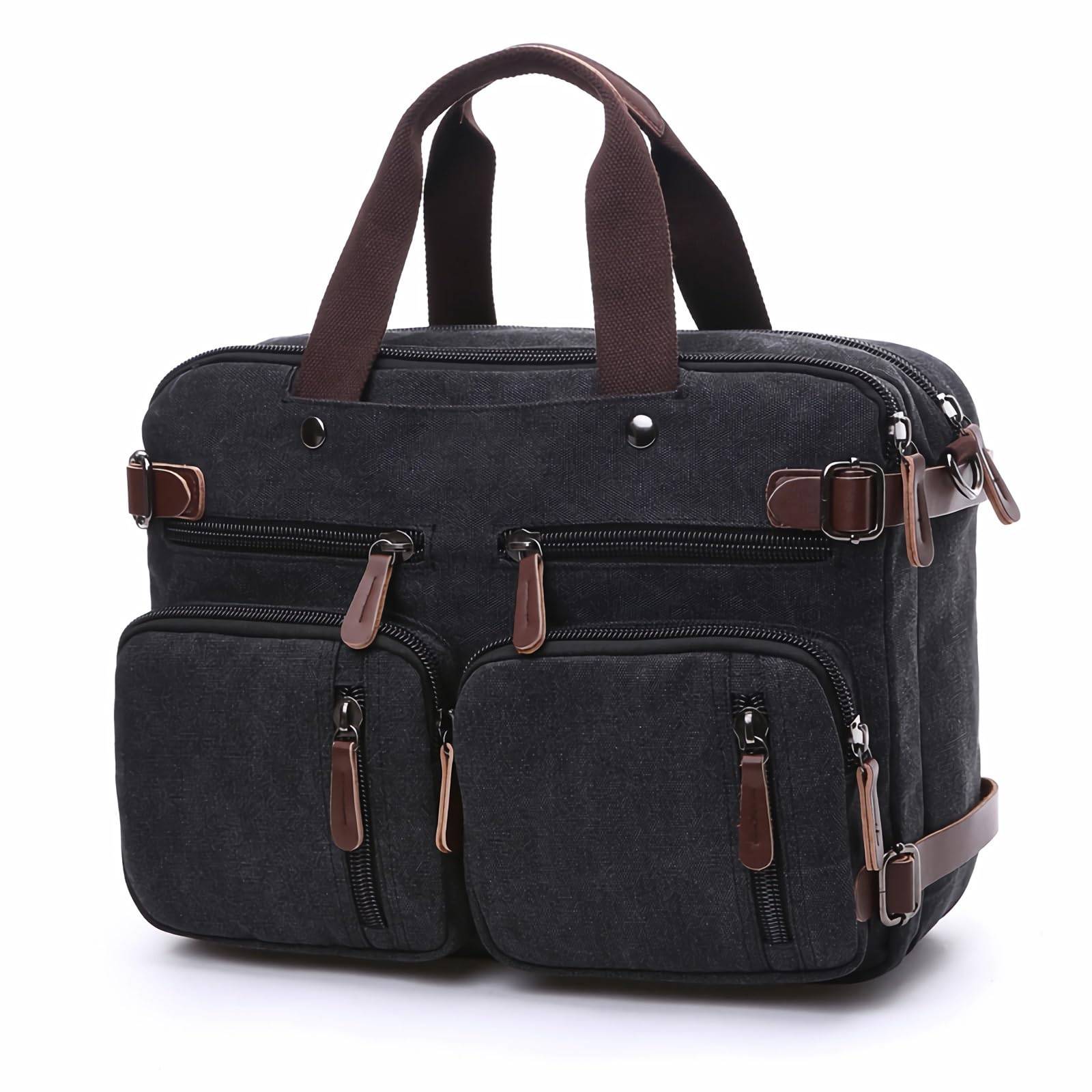 Laptop Tote Bag 3 in 1 Convertible Messenger Briefcase 11