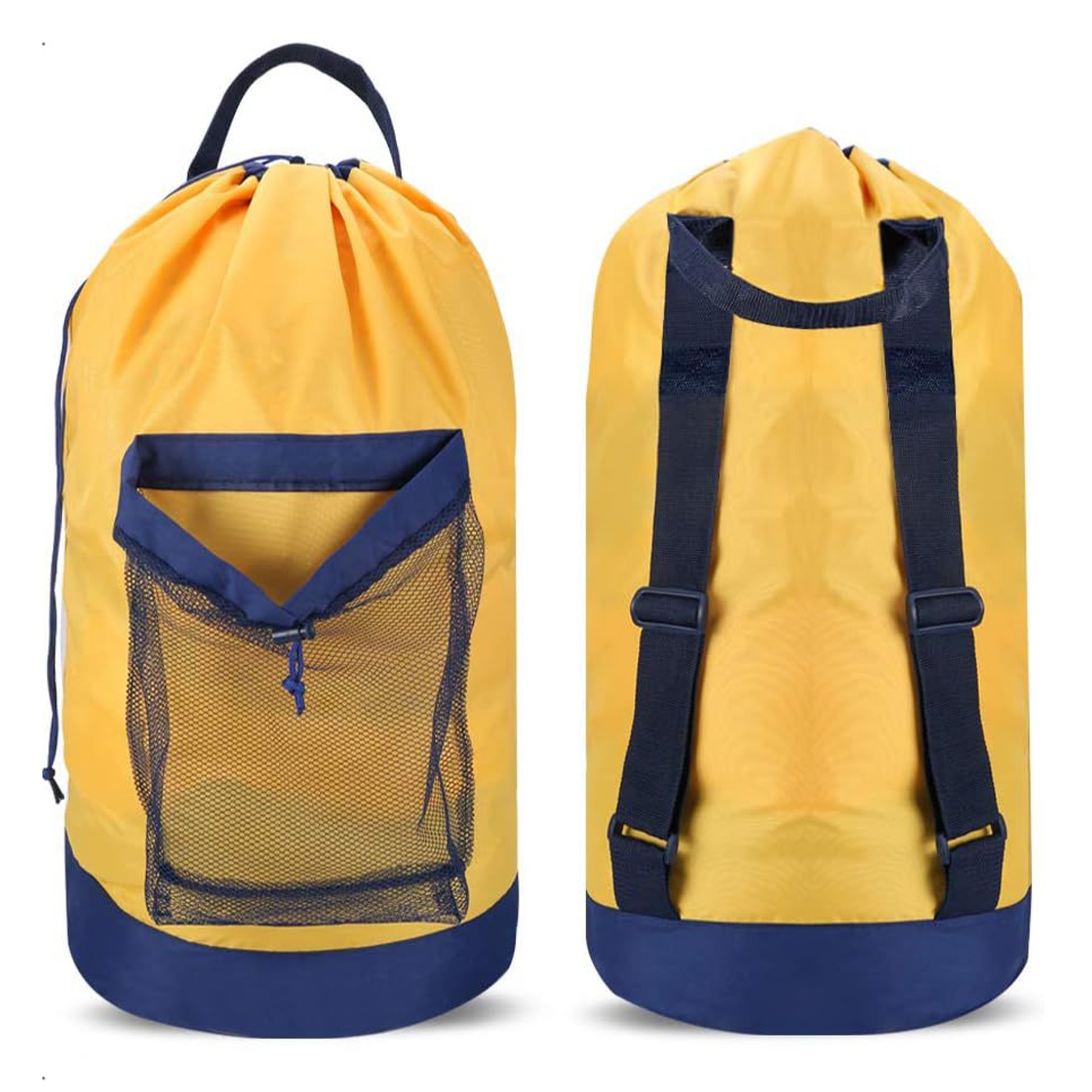 Laundry Backpack With Shoulder Straps/Mesh Pocket 2