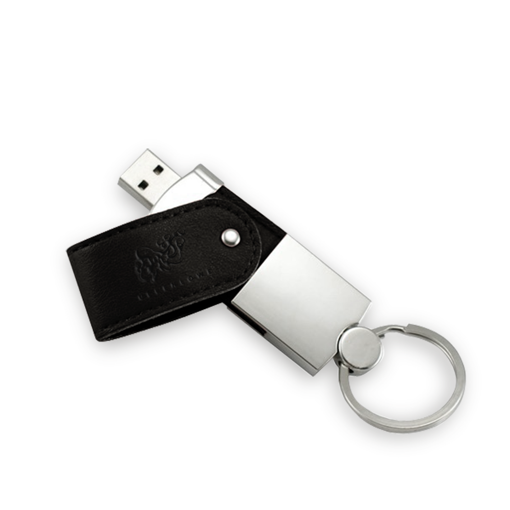 Joliet Leather Swivel USB Key Chain 3
