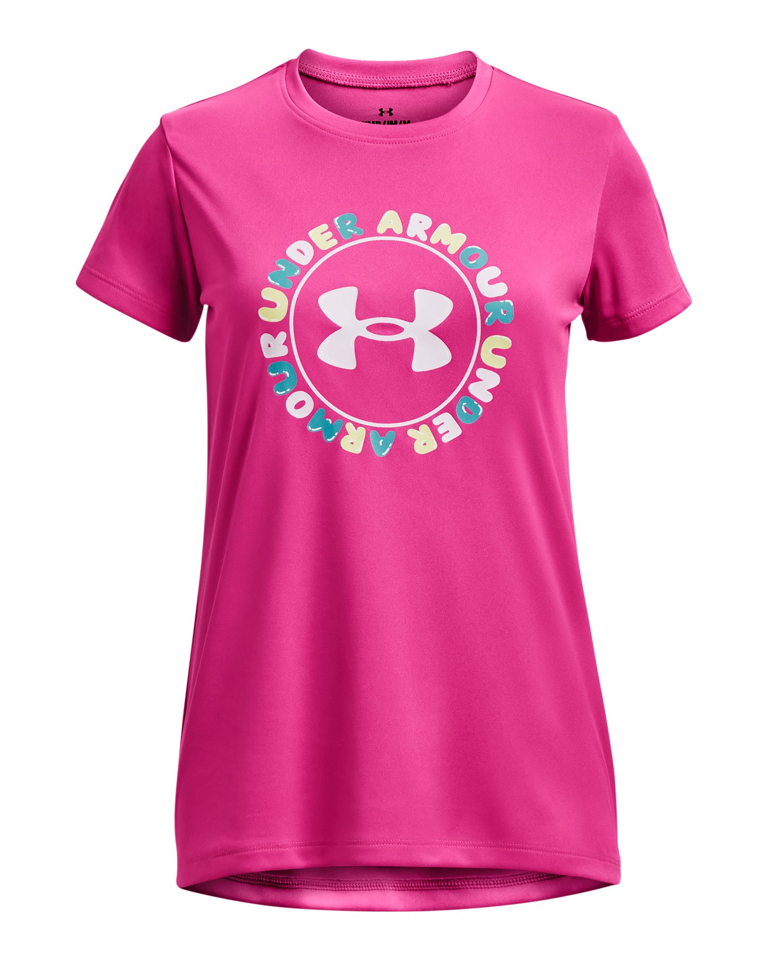 Girls' UA Tech Twist Wordmark Short Sleeve  3