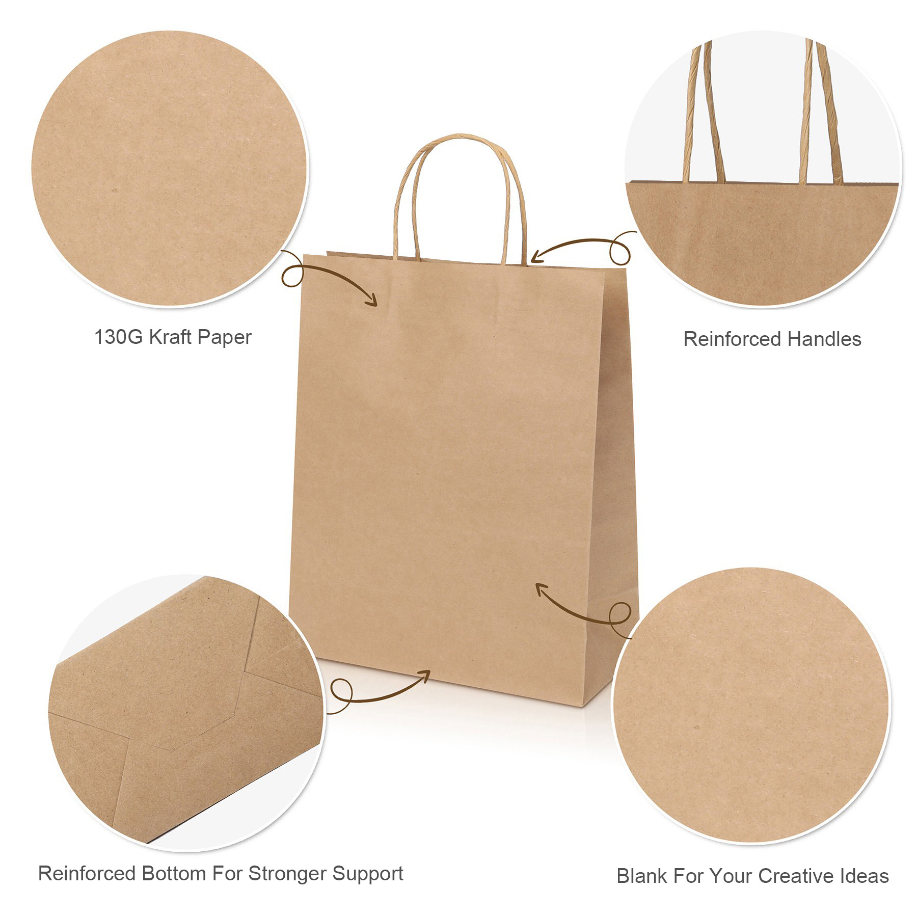 Twisted Handle Kraft Shopper Bag 5