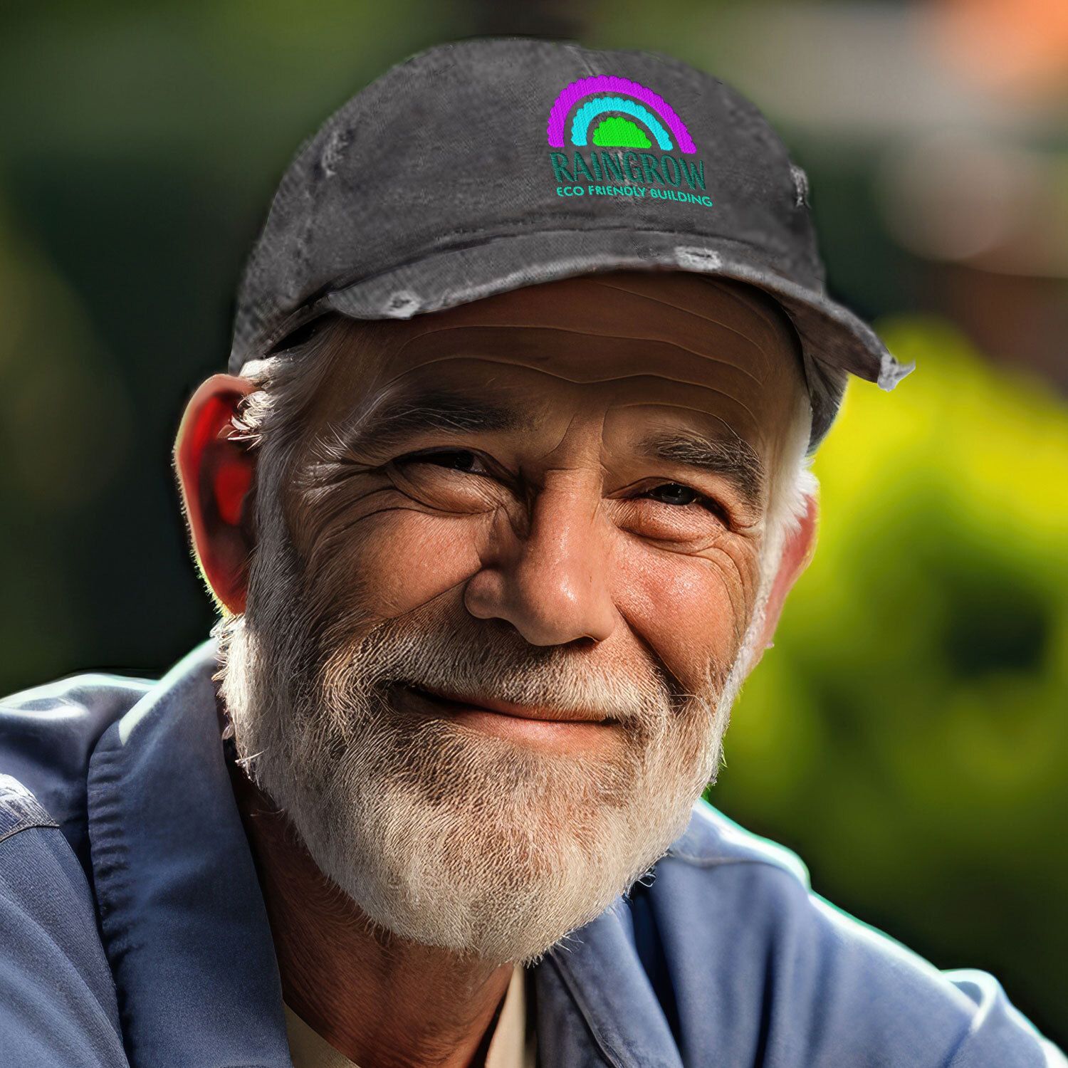 DISTRESSED VINTAGE HAT - EMBROIDERED