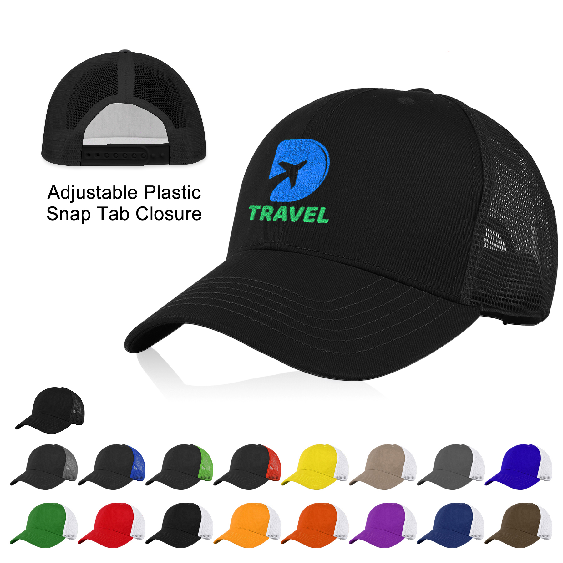 6 Panel Low Profile Trucker Cap 24