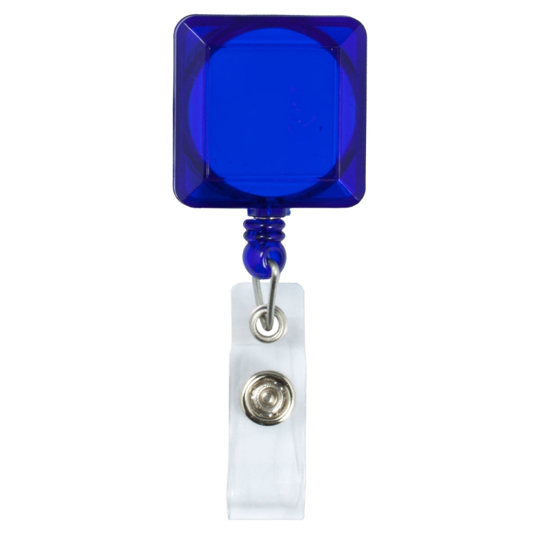 "Kent VL" 30" Cord Square Retractable Badge Reel and Badge Holder with Metal Slip Clip Attachment 4