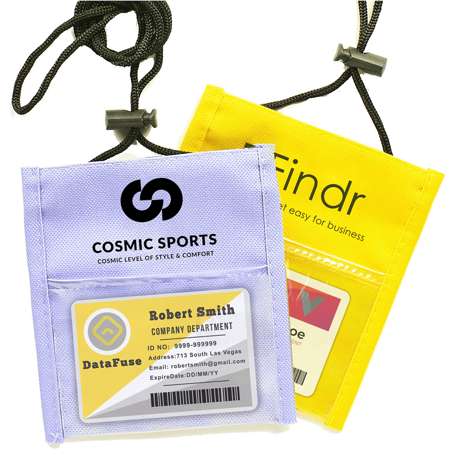 Adjustable Lanyard Neck Wallet - 5.40" x 5.25" 5