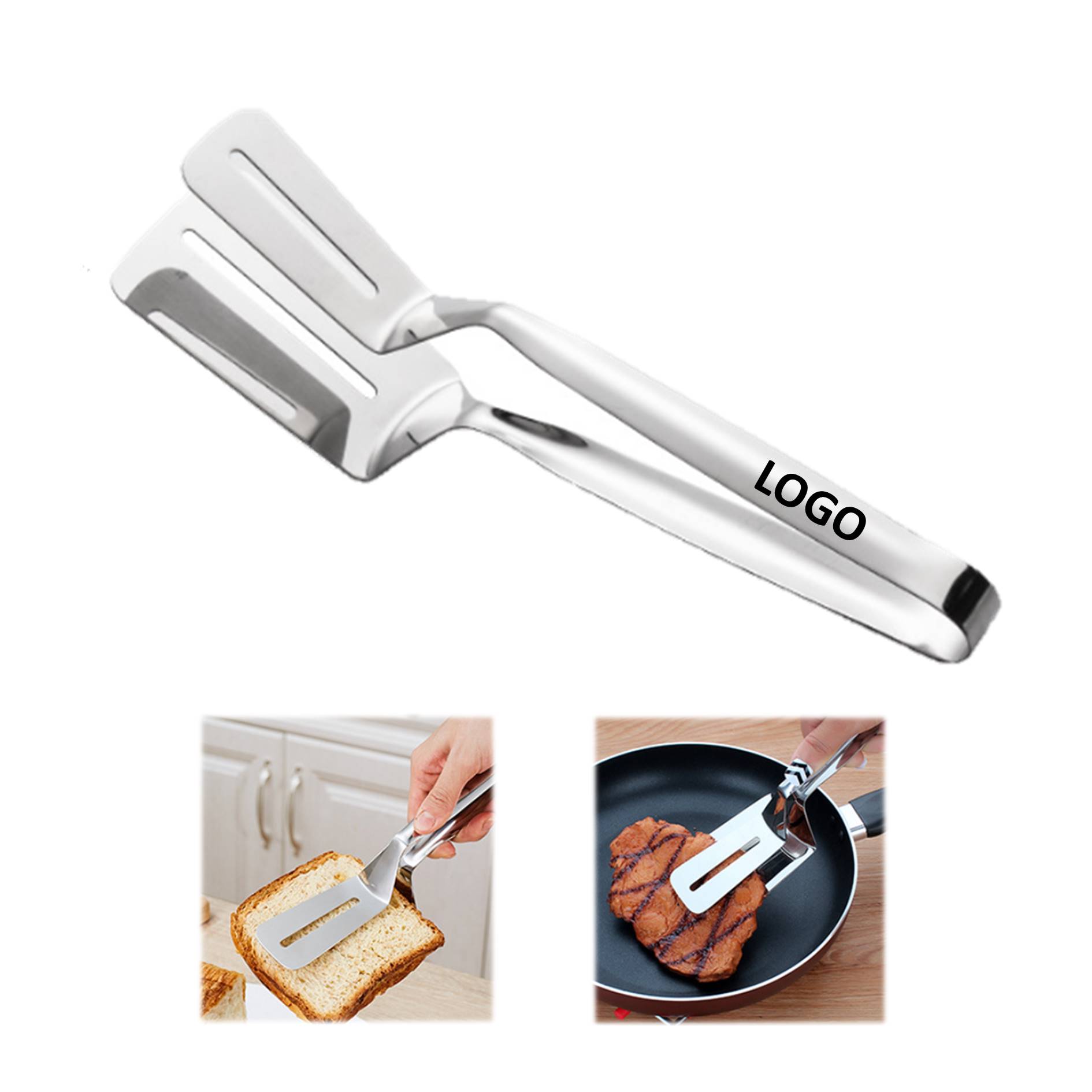 Stainless Steel Barbecue Spatula Tong 2