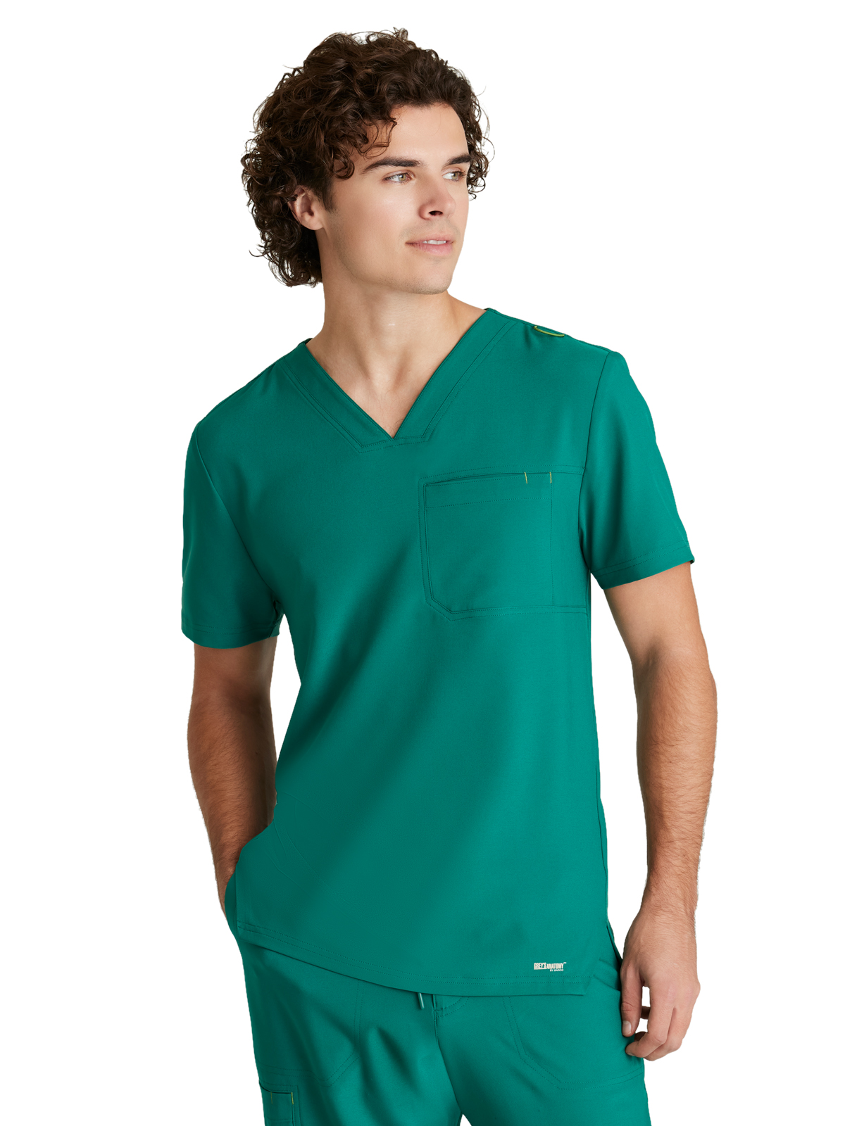 Grey's Anatomy Evolve Stretch - Men's One-Pocket V-Neck Journey Scrub Top 9