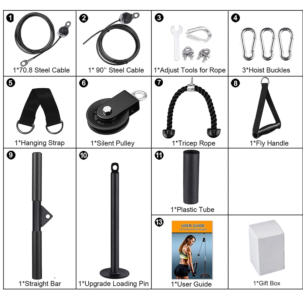 Lift System Gym Diy Fitness Pulley Cable Machine 2