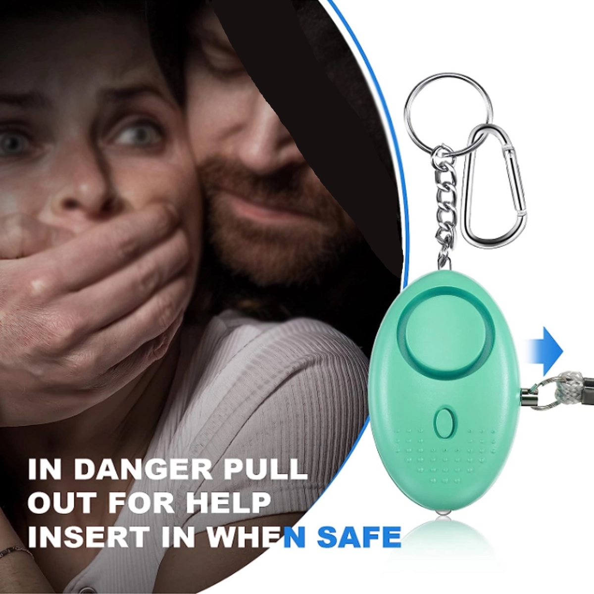 Custom LED Light Emergency Self-Defense Alarm Keychain 6