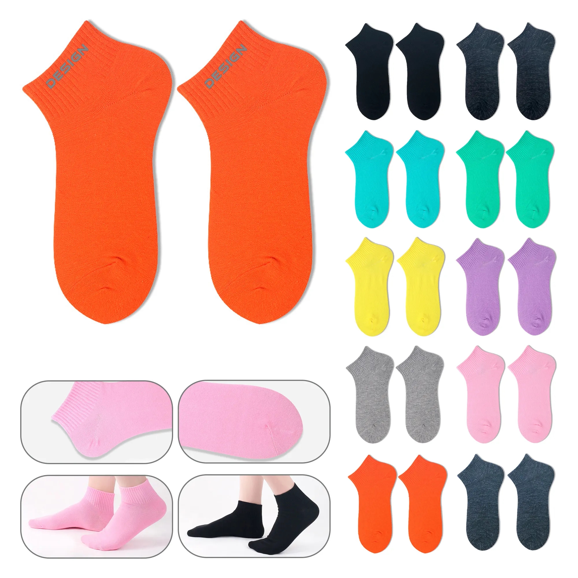 Breathable Cotton Summer Ankle Socks 3