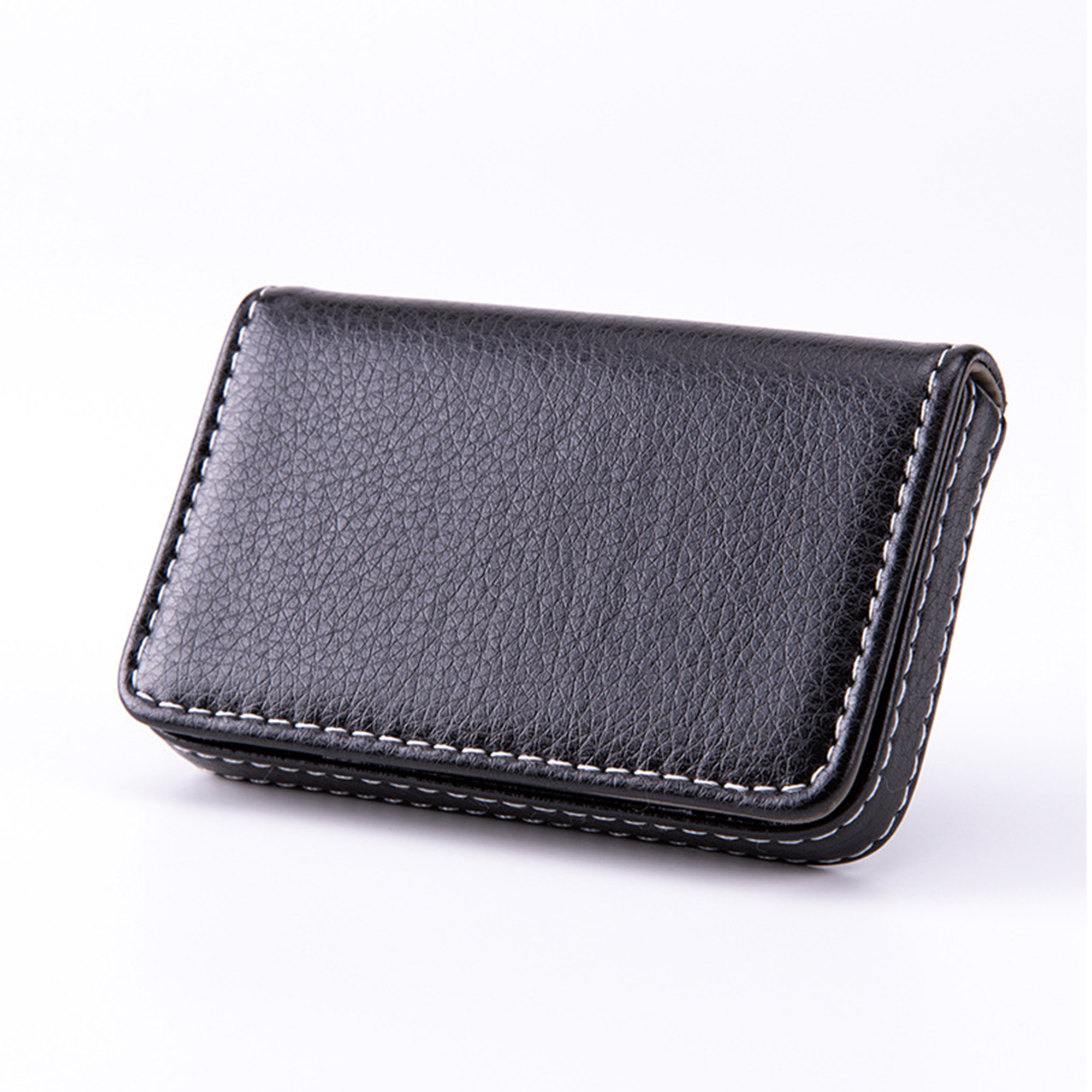 Polyurethane Business Card Wallet With Magnetic Closure 3.94" Length X 2.56" Width 3