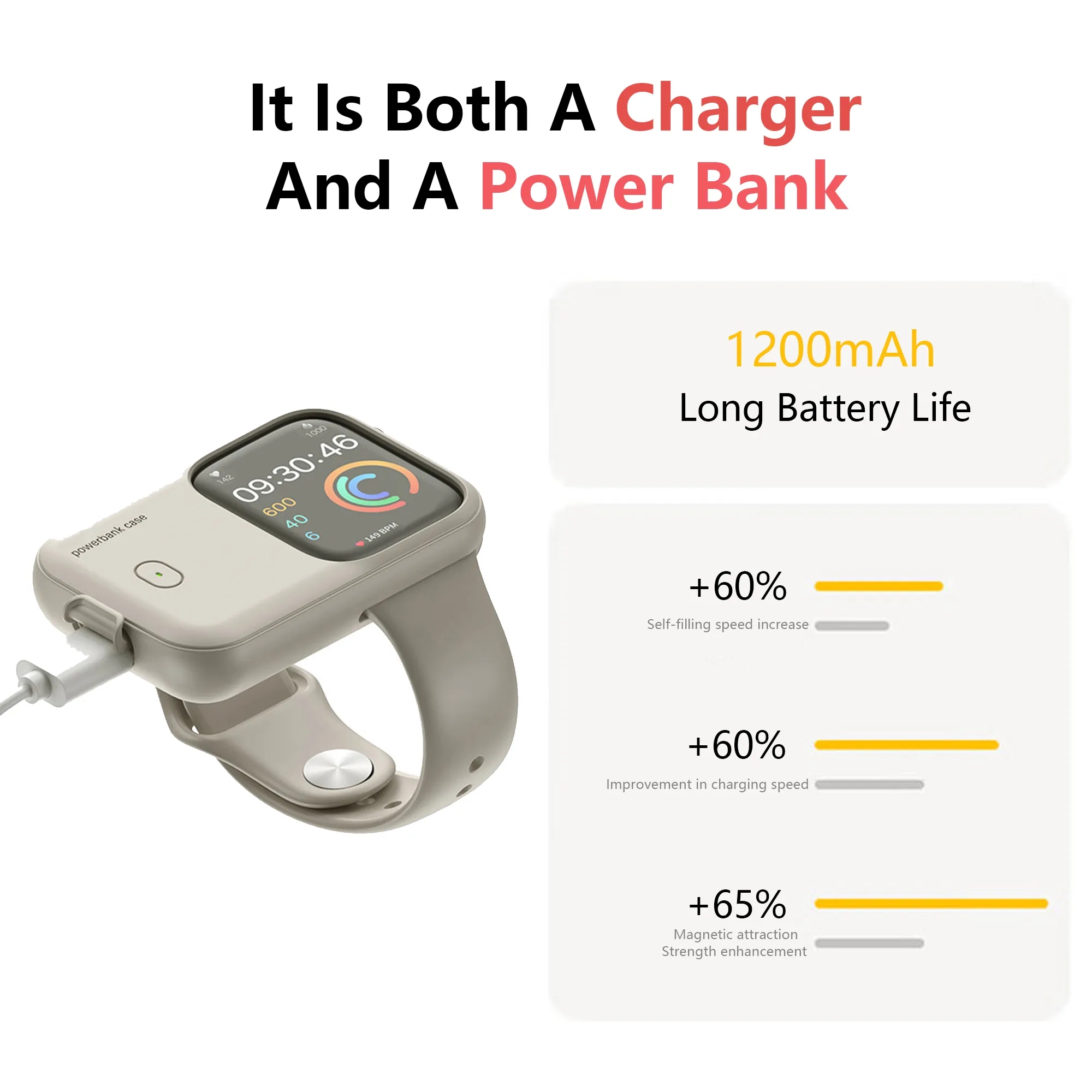 Magnetic Power Bank For Smartwatch 2