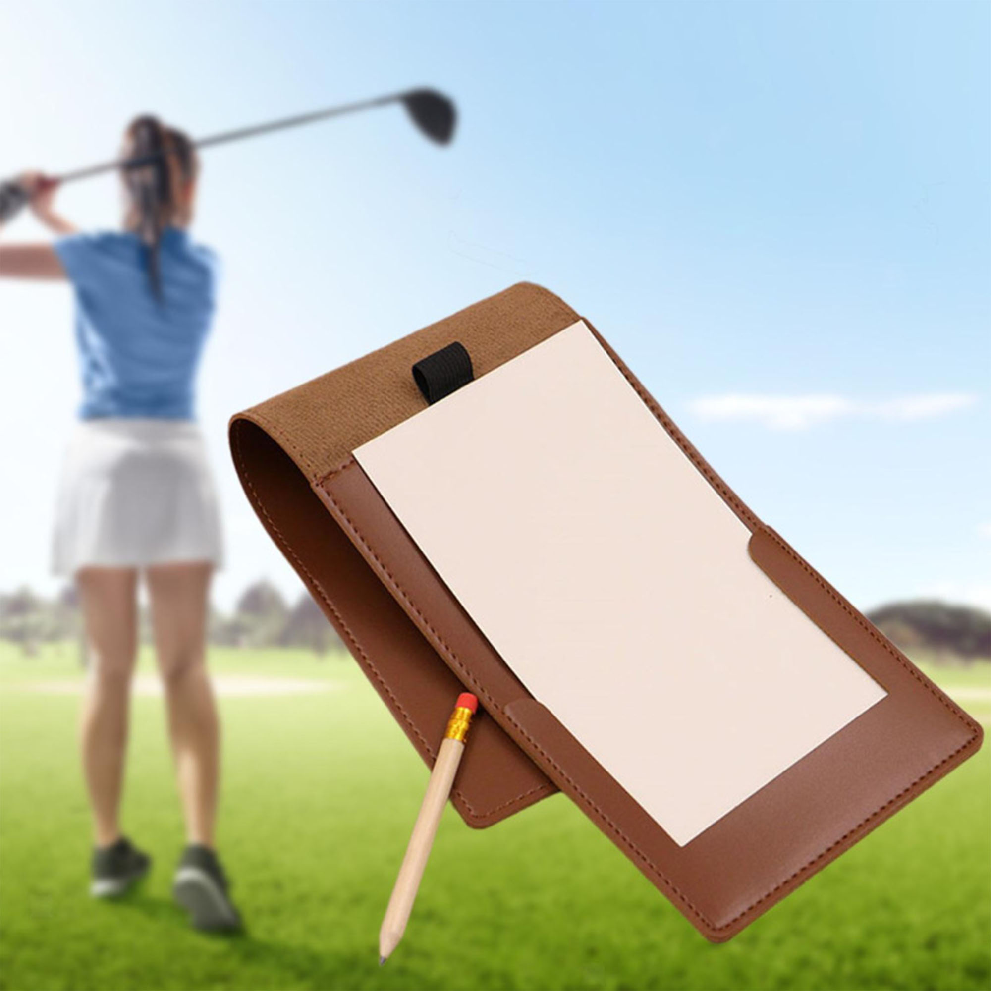 PU Leather Golf Scorekeeping Notebook 2