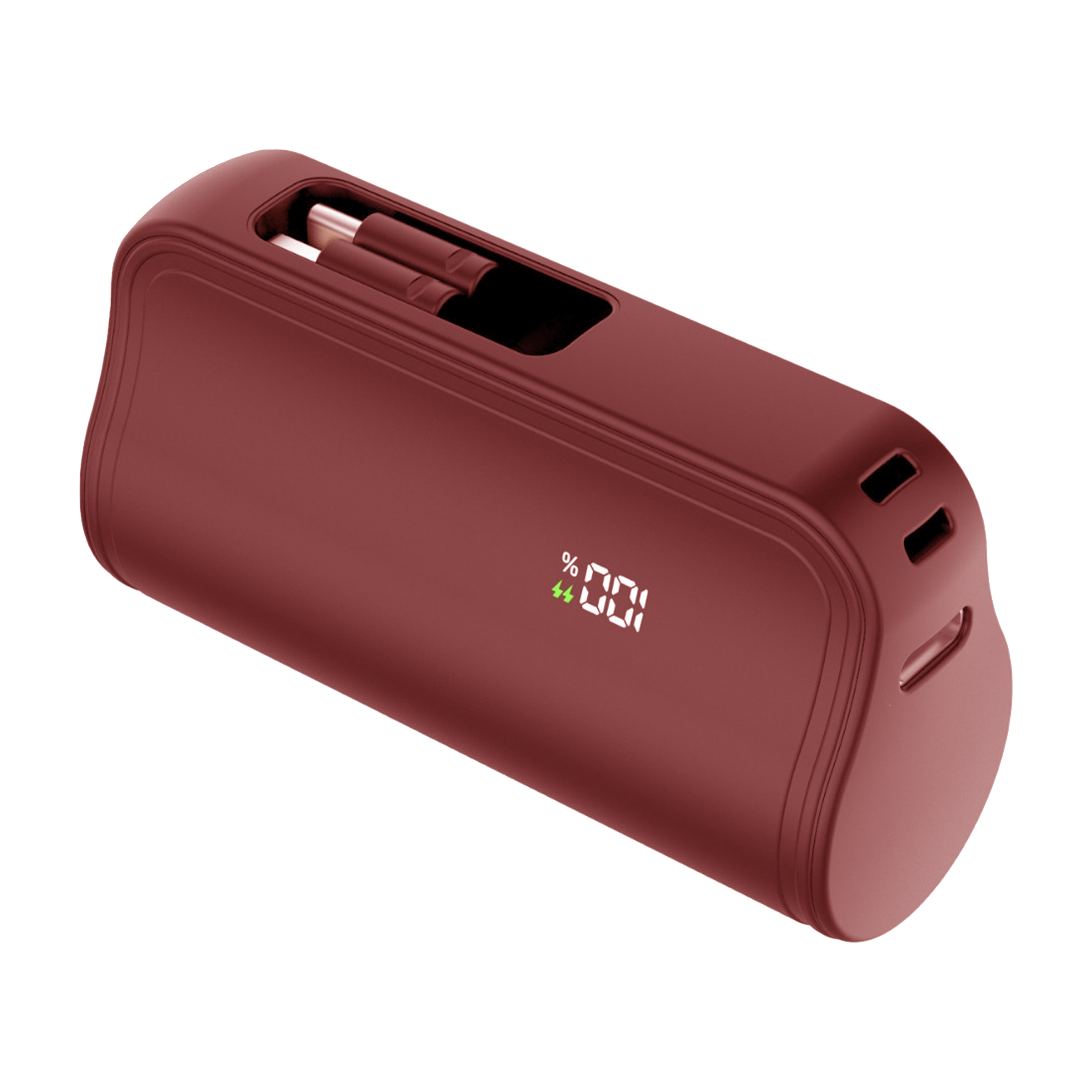 Abs Compact Power Bank With Built-In Cables And Led Display 2