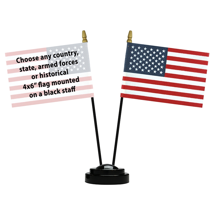 Diplomat Desk Set w/ 1 Additional Flag 1
