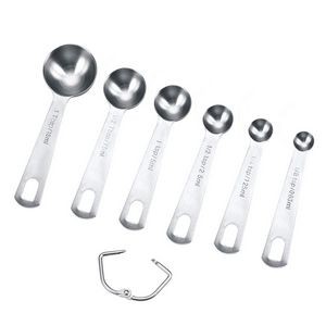 6 In 1 Stainless Steel Measuring Spoons Set With Engraved Measurement Marks 3