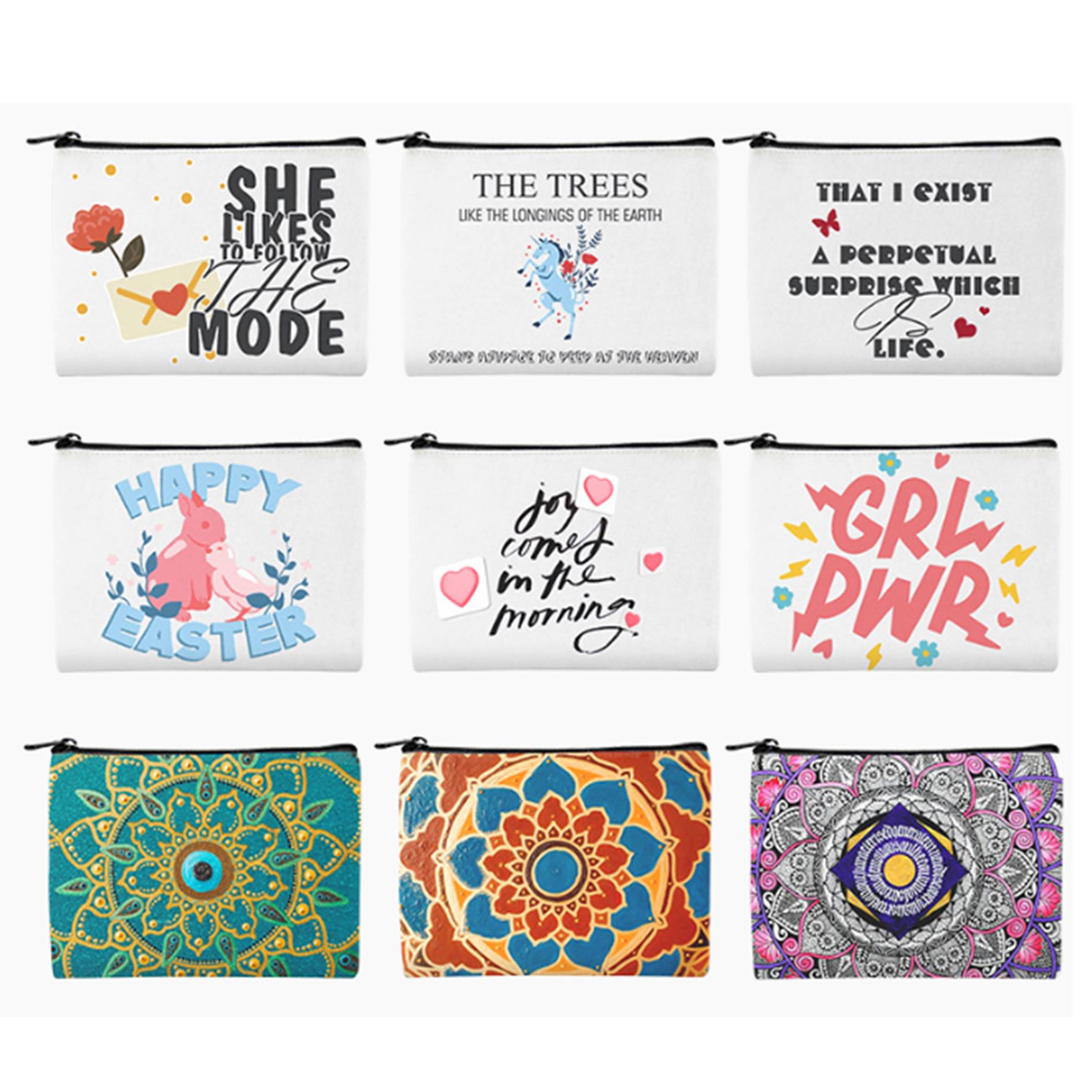 Large Blank Canvas Makeup Bag 5