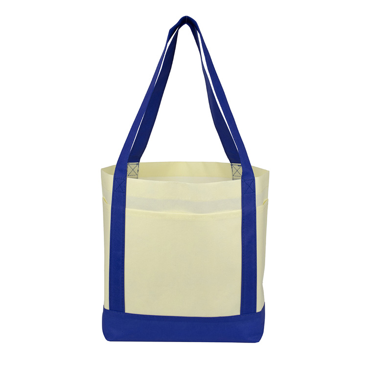 18"W x 12"H x 7" Gusset - "THE CRUISER" Faux Canvas 3-Pocket Value Tote 8