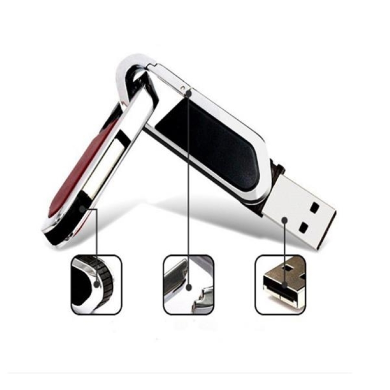 2 GB Carabiner swivel usb drive 2