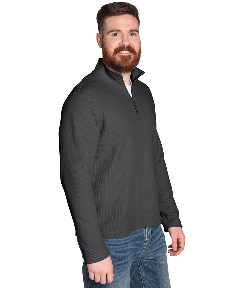 Men's Lightweight Waffle Quarter Zip Pullover 8