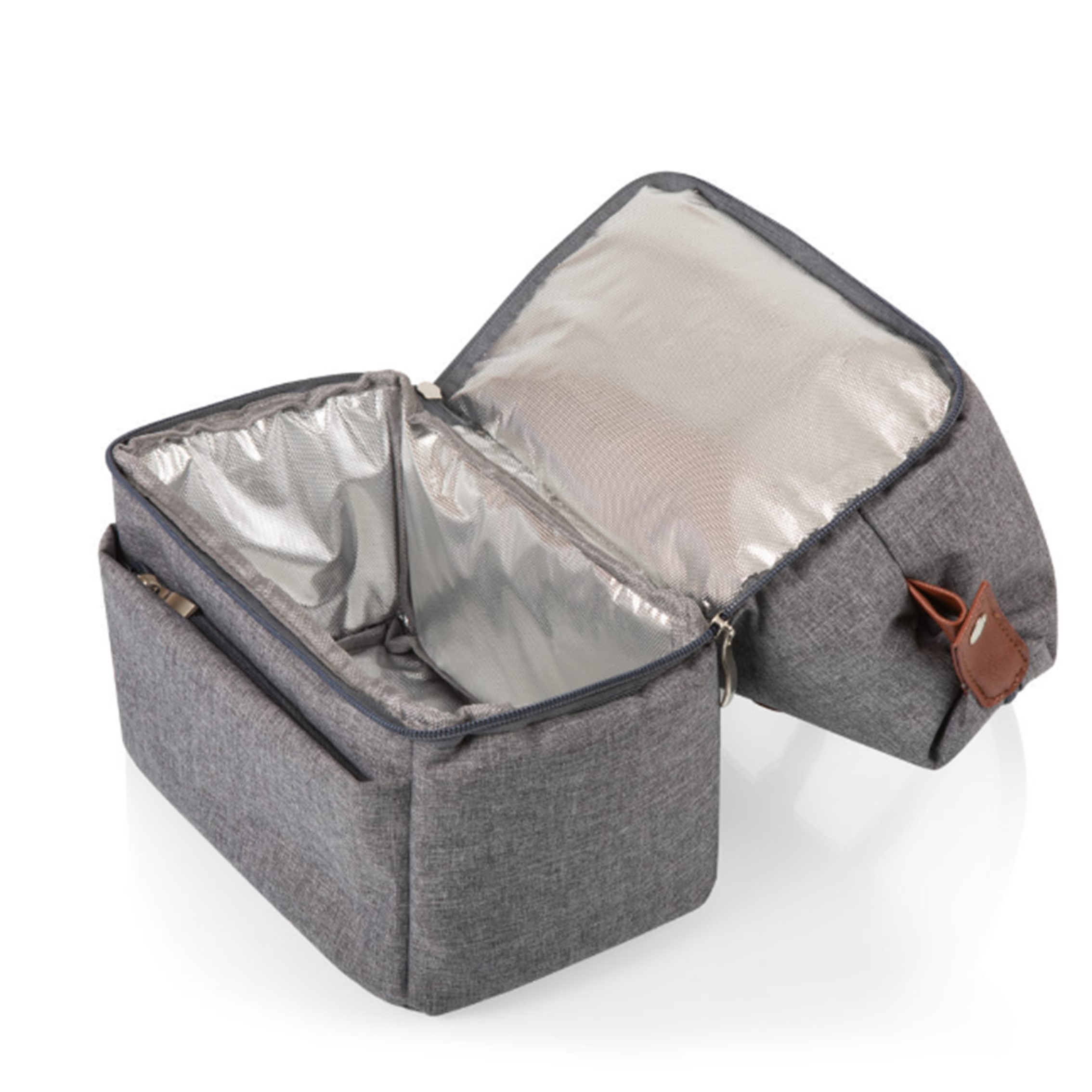Custom Leather Laptop Lunch Bag Picnic Bag 5