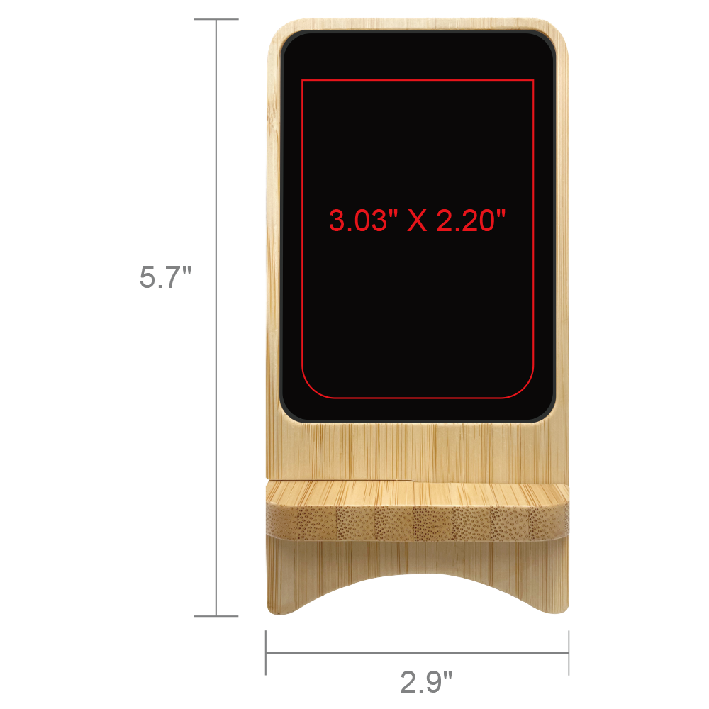 Aurora Light-up Bamboo Wireless Charger Stand