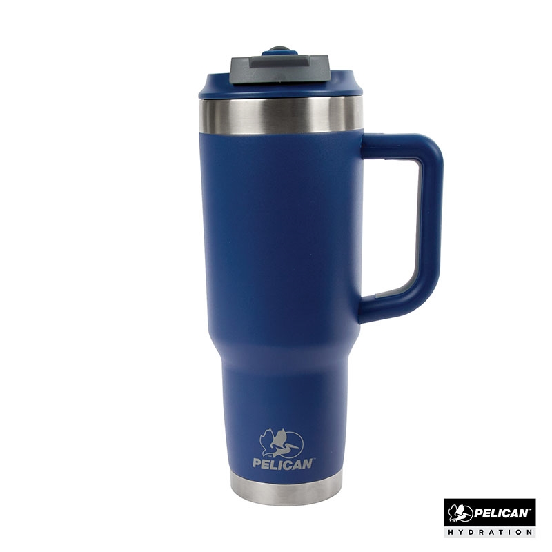 Pelican Porter™ Dual 40 oz. Dual Lid, Recycled Double Wall Stainless Steel Travel Tumbler 27