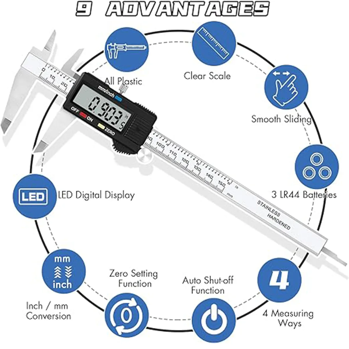 Large Screen Precision Measuring Digital Vernier Caliper 5