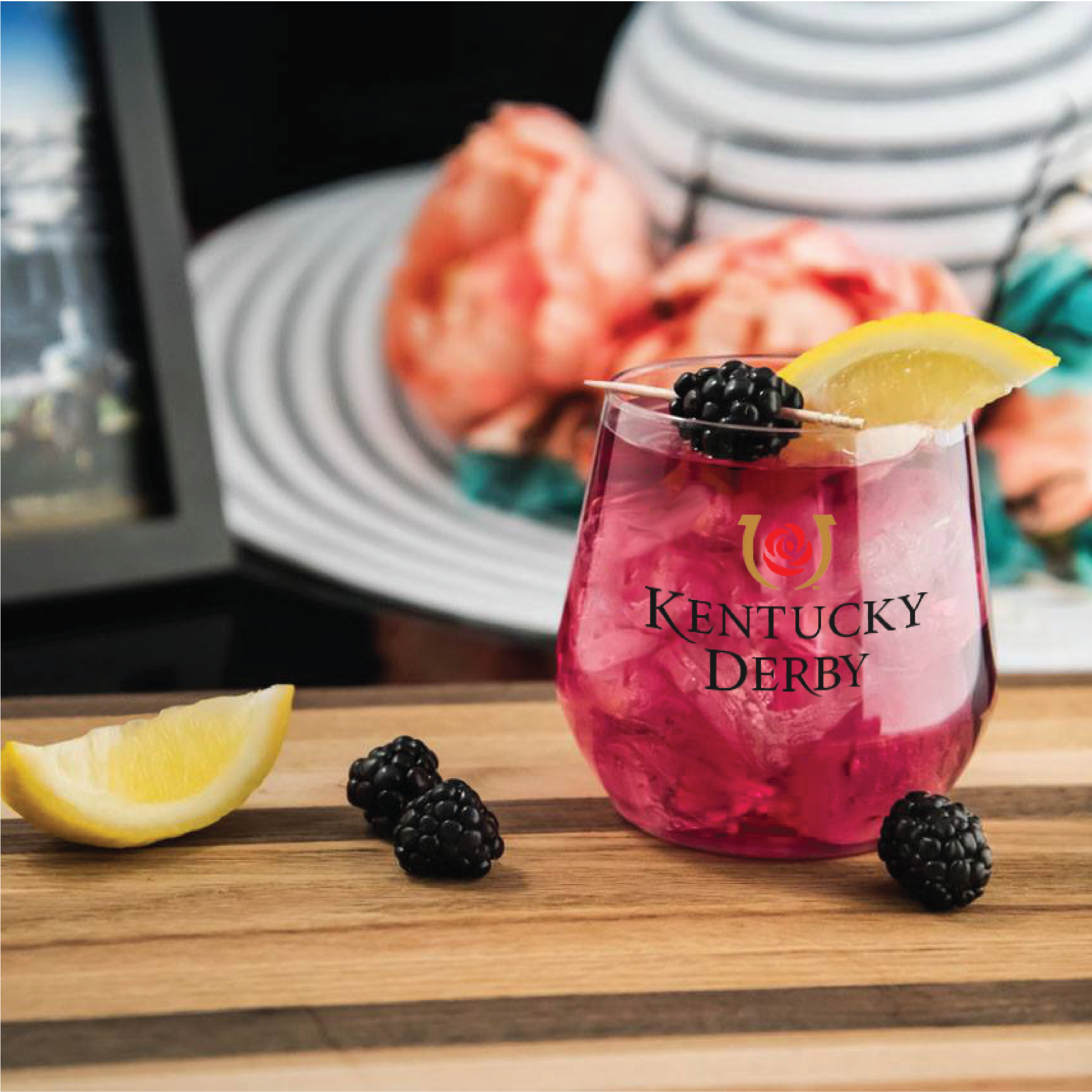 14 oz Reserv Plastic Stemless Glass Clear Digital Print 3