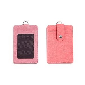 Slide Open Plastic Portrait Lanyard Card Holder 27
