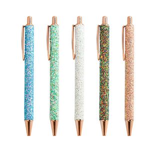 Glitter Flakes Click Activated Metal Pen 1