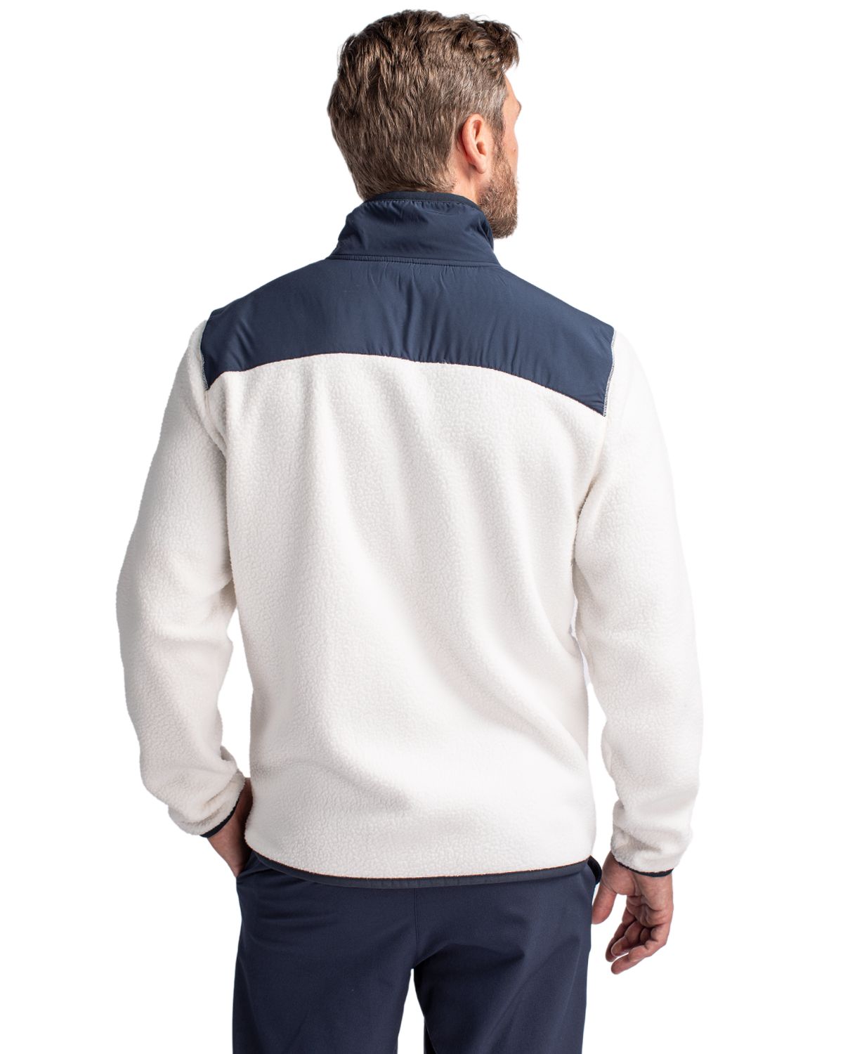 Cutter & Buck Cascade Epic Comfort Recycled Sherpa Fleece Mens Big & Tall Full Zip Jacket Big & Tall 28