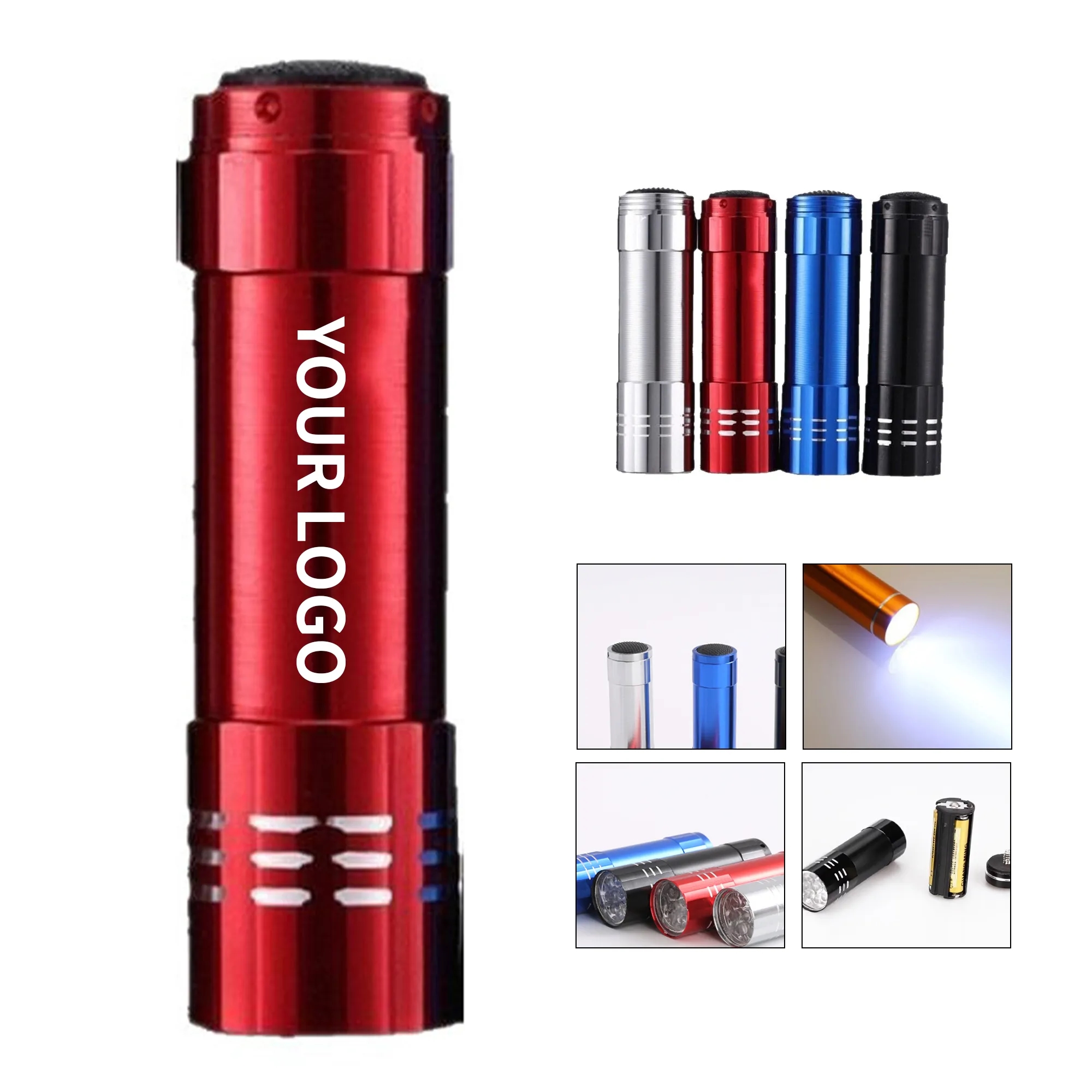 Aluminum 9LED Camping Flashlight 2