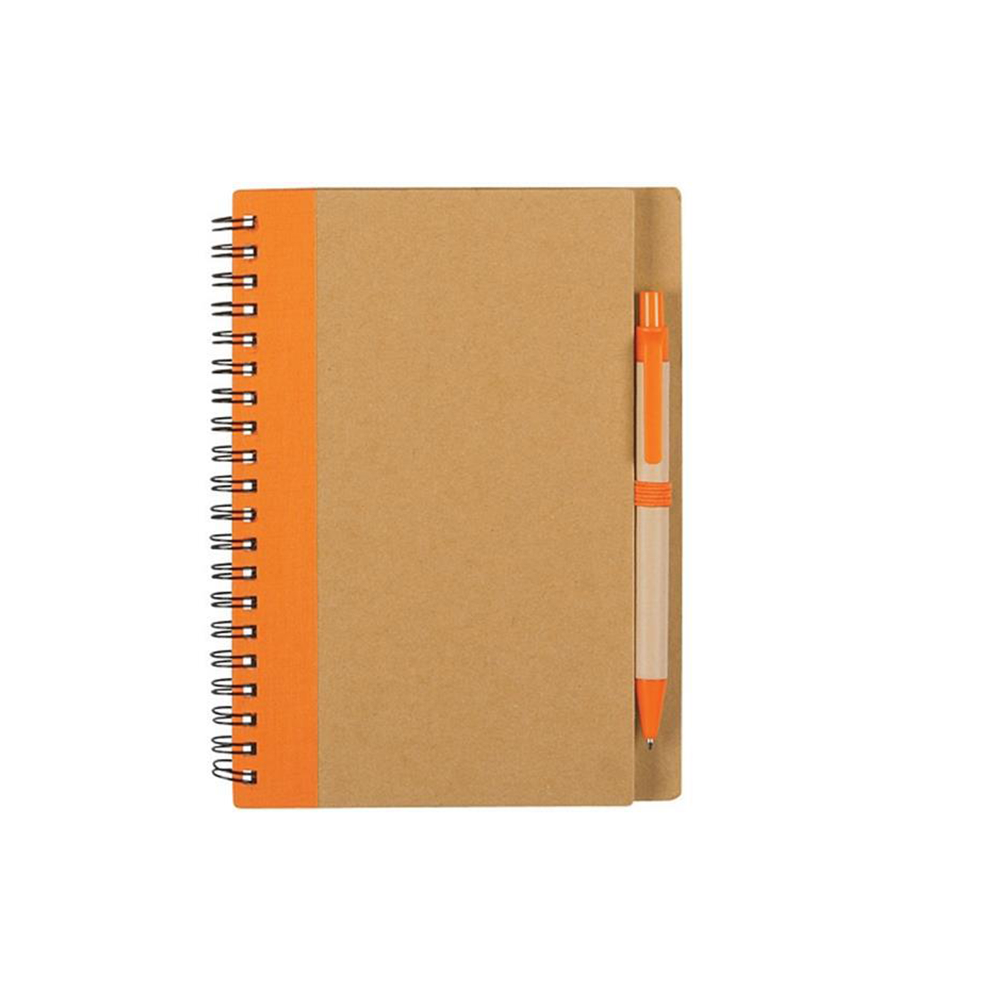 Kraft Cover Spiral Notebook With Elastic Pen Loop 7