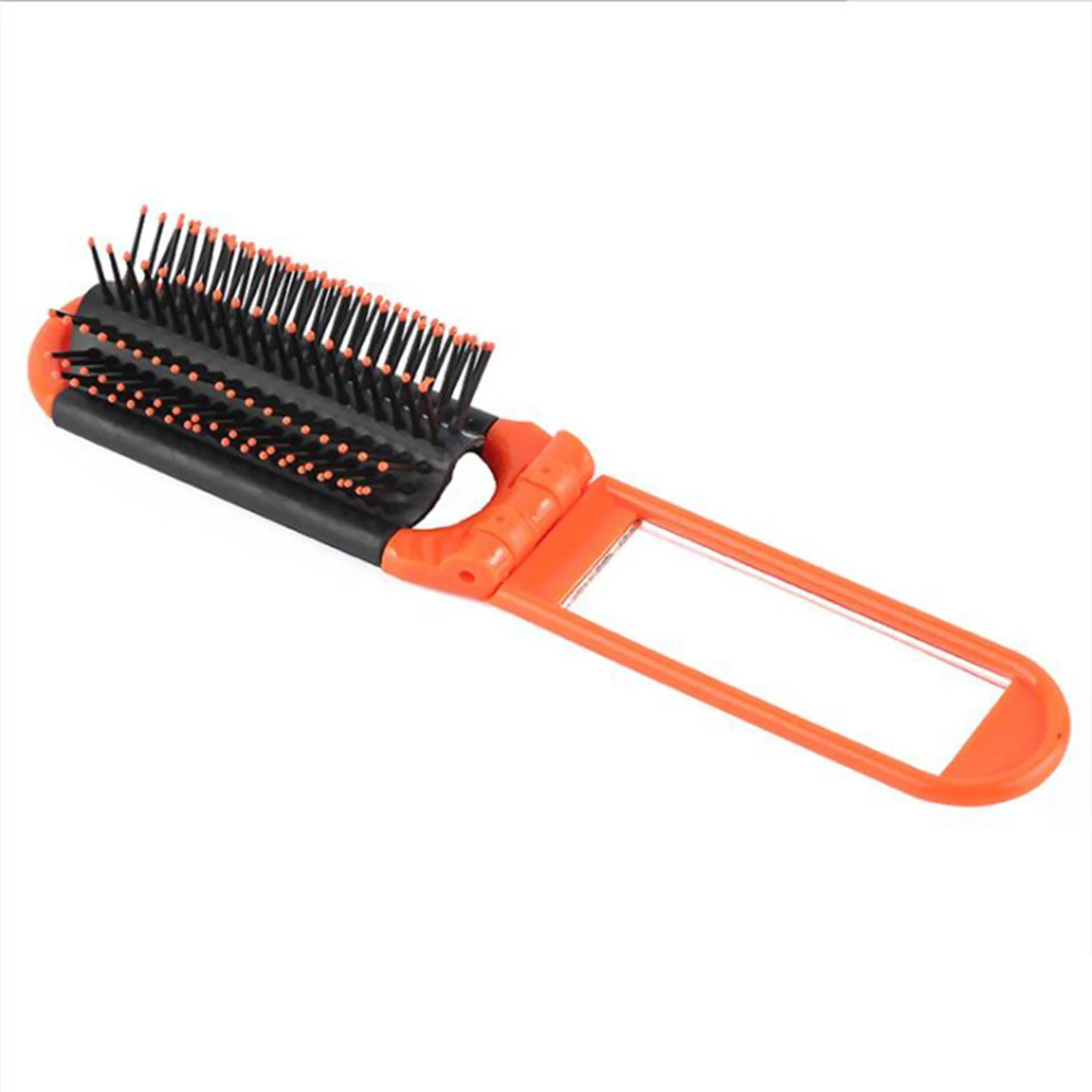 Folding Pocket Travel Mirror Hair Brush 5