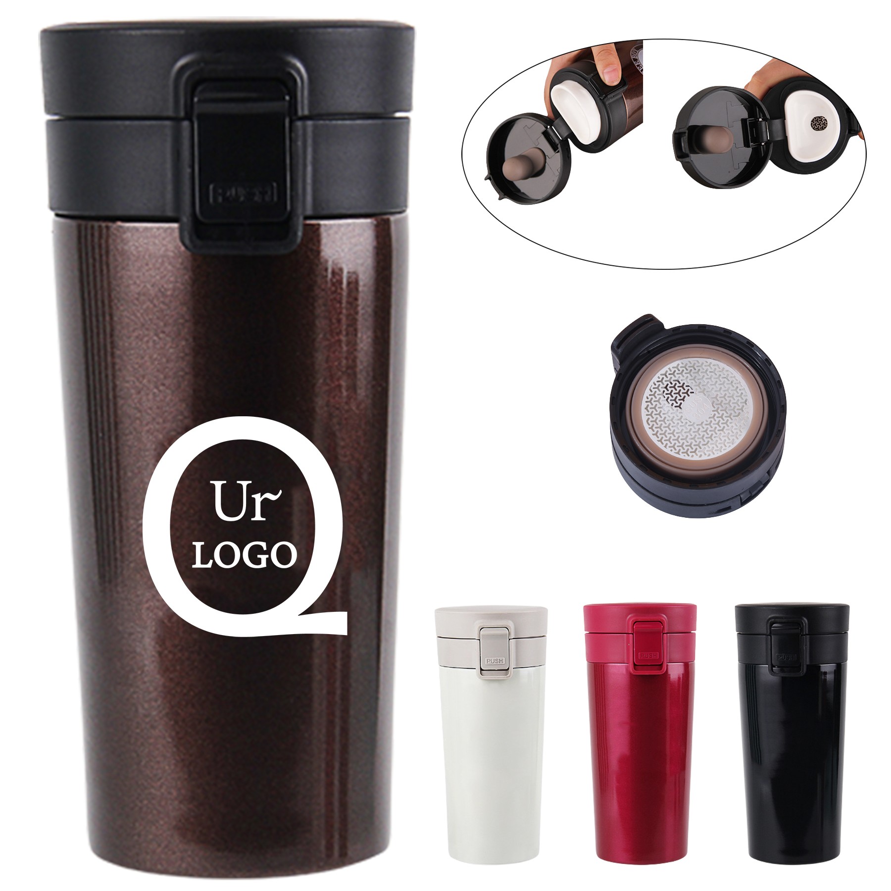 13Oz Car Bouncing Lid Water Cup
