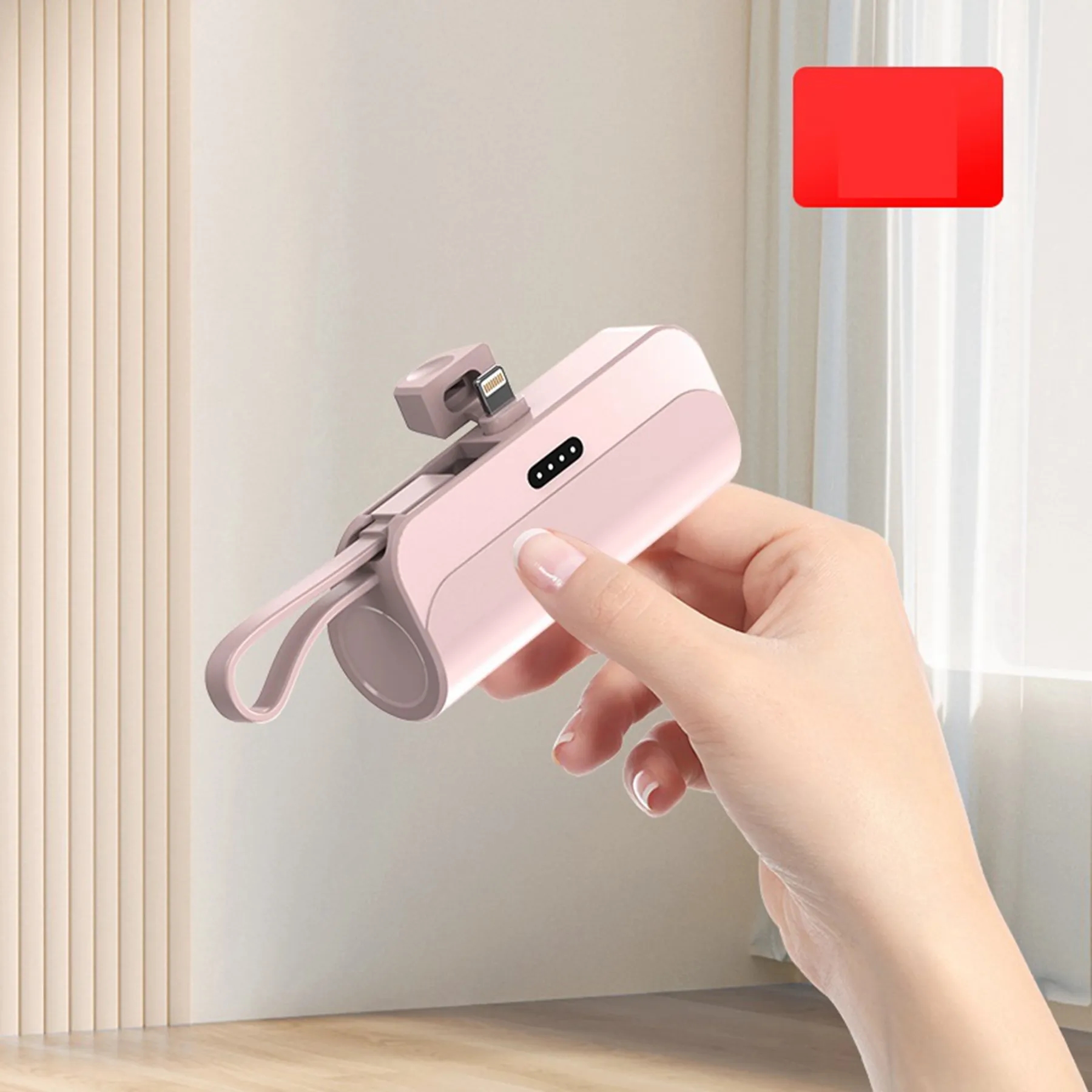 2 in 1 Pocket Keychain Emergency Powerbank with Cable 9