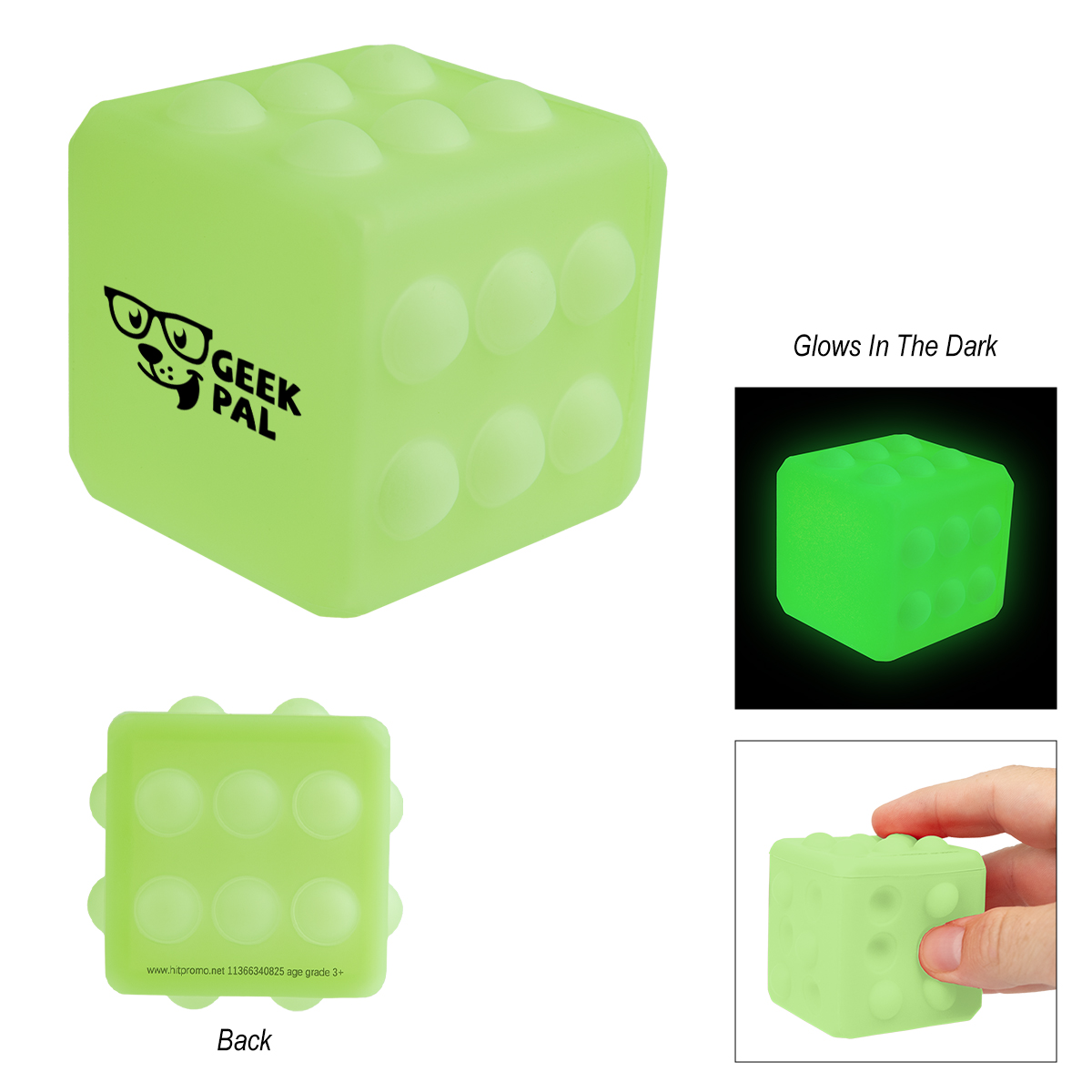 Glow-In-The-Dark Push Pop Cube 6