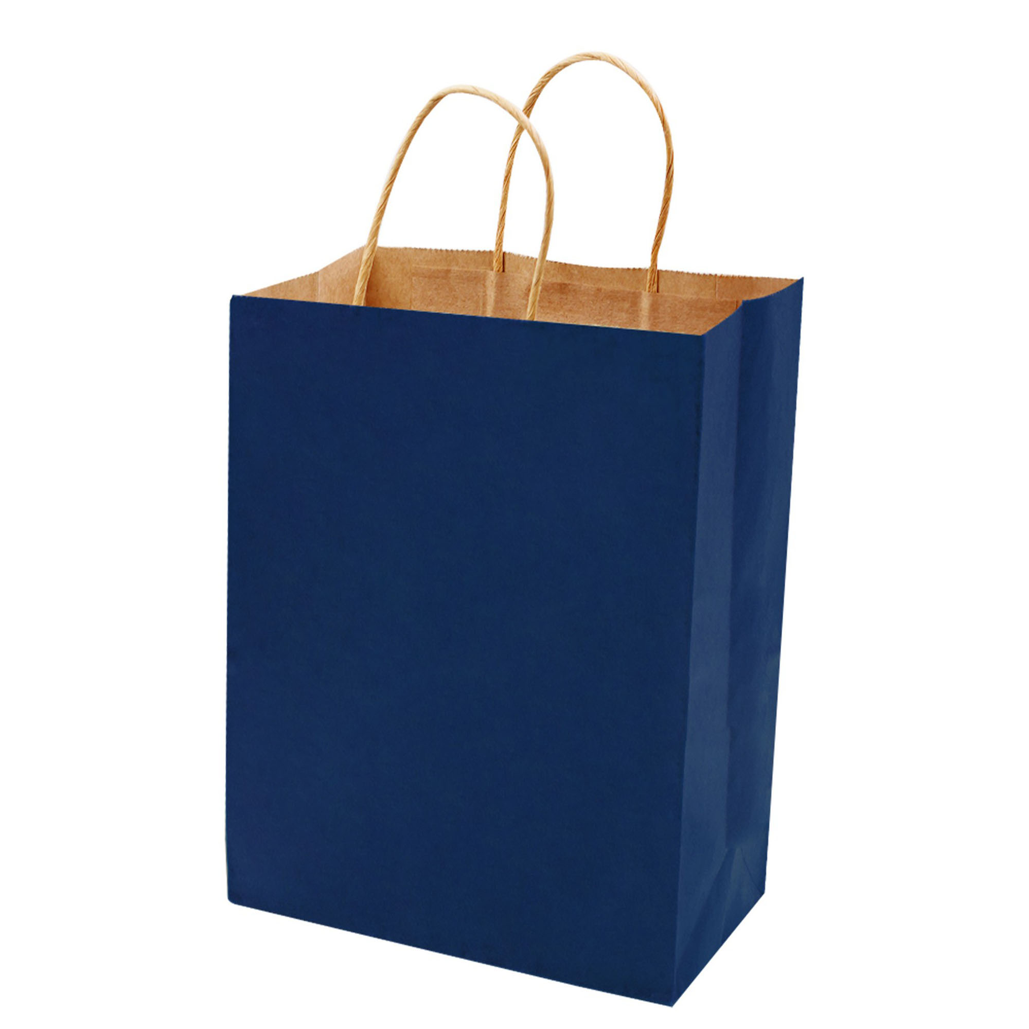Natural Kraft Paper Shopper Tote Bag(6" W x 8" H x 3" D) 14