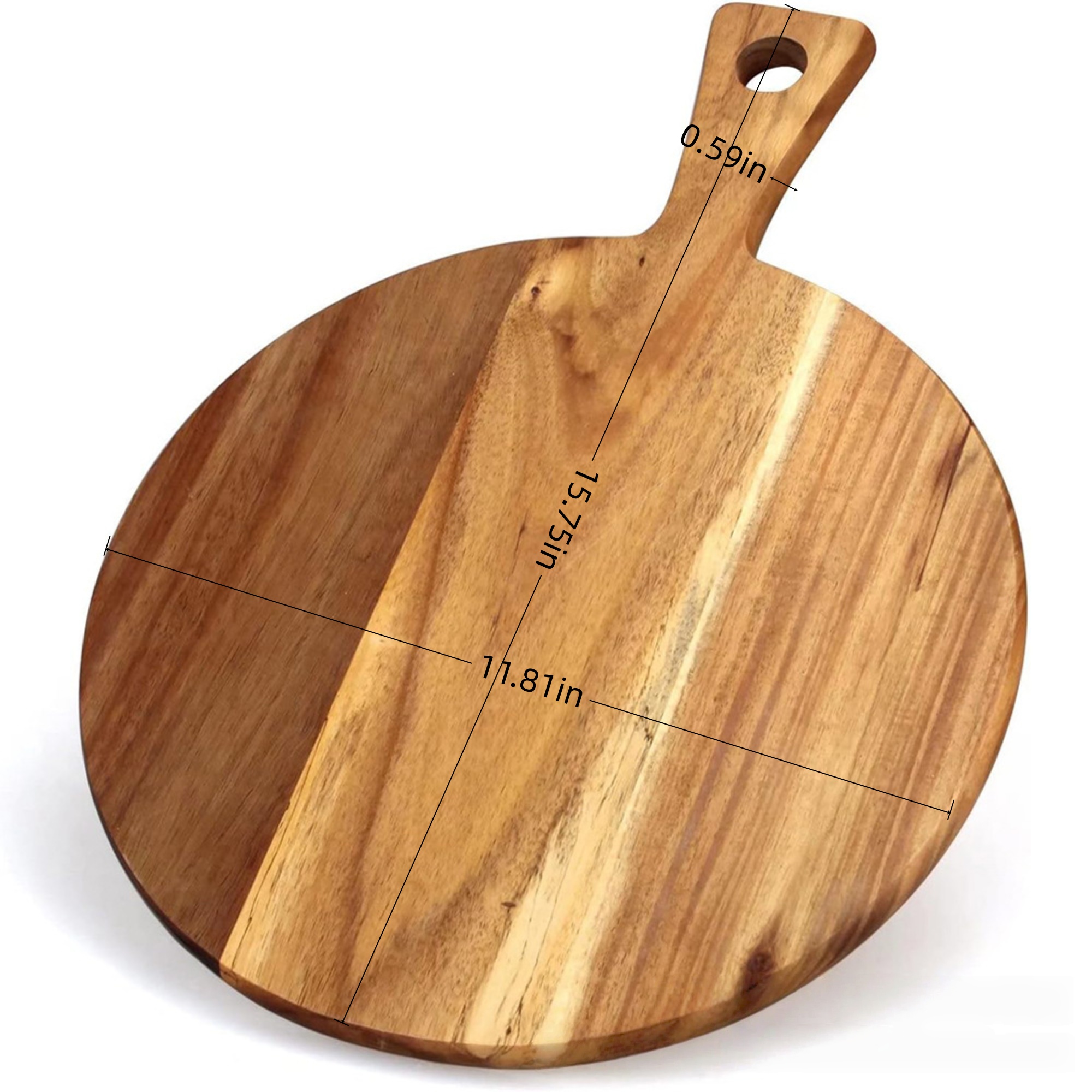 Acacia wood cutting board cheese steak pizza tray 2