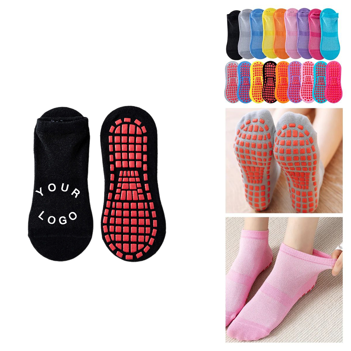 Cotton Breathable Pilates Grip Socks 2