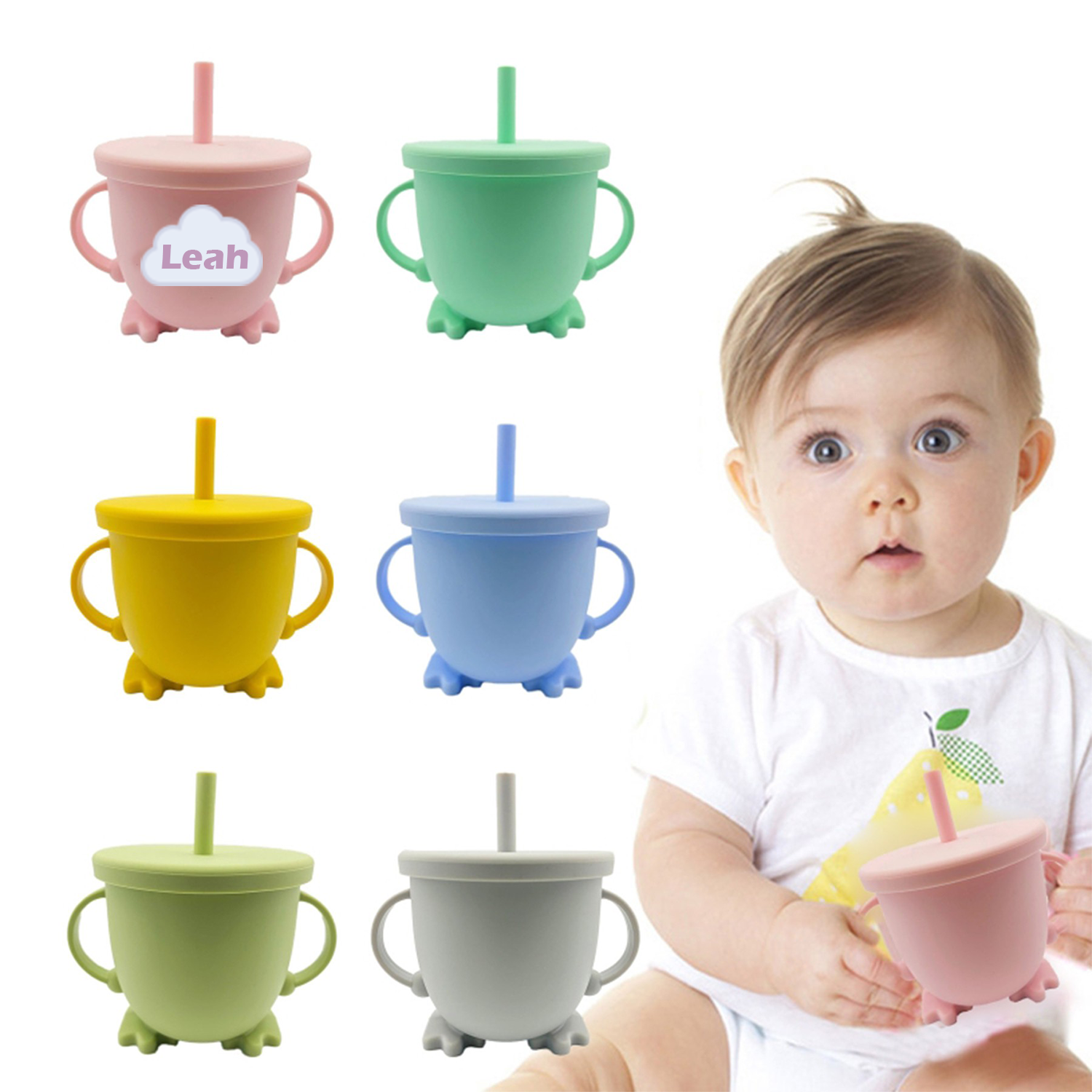 Silicone Straw Cup 1