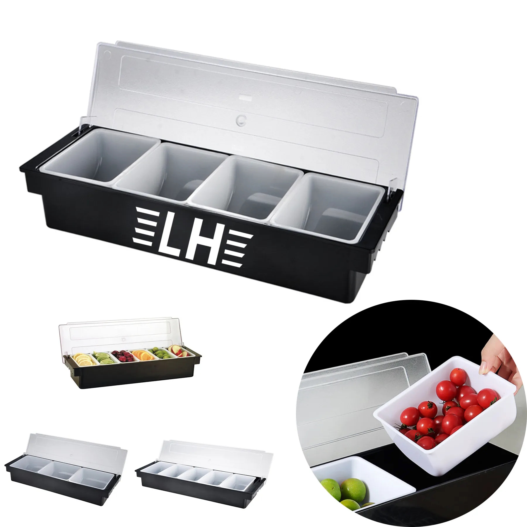 Plastic Compartment Box with Lid 2