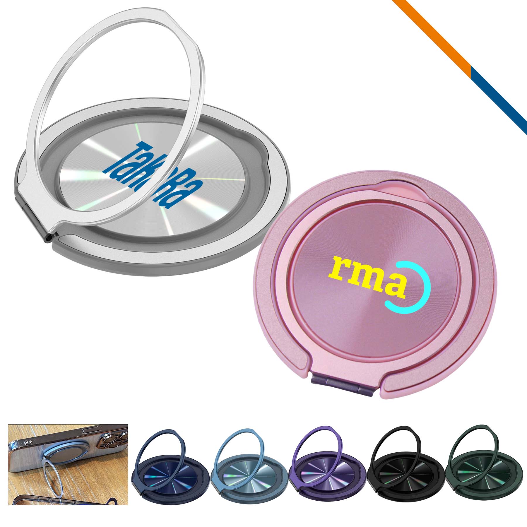 RingAxis Magnetic Rotation Phone Ring Stand 1