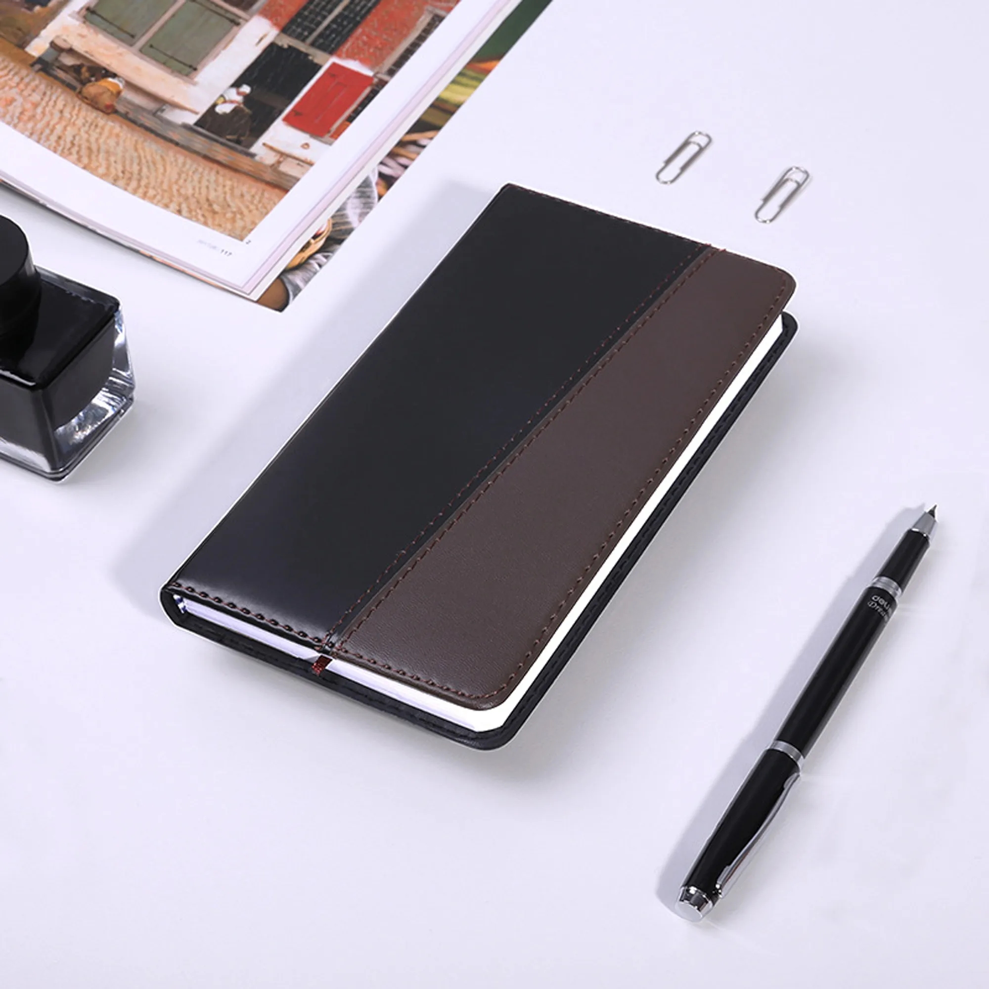 25K Leather-Covered Meeting Minutes Notebook 1