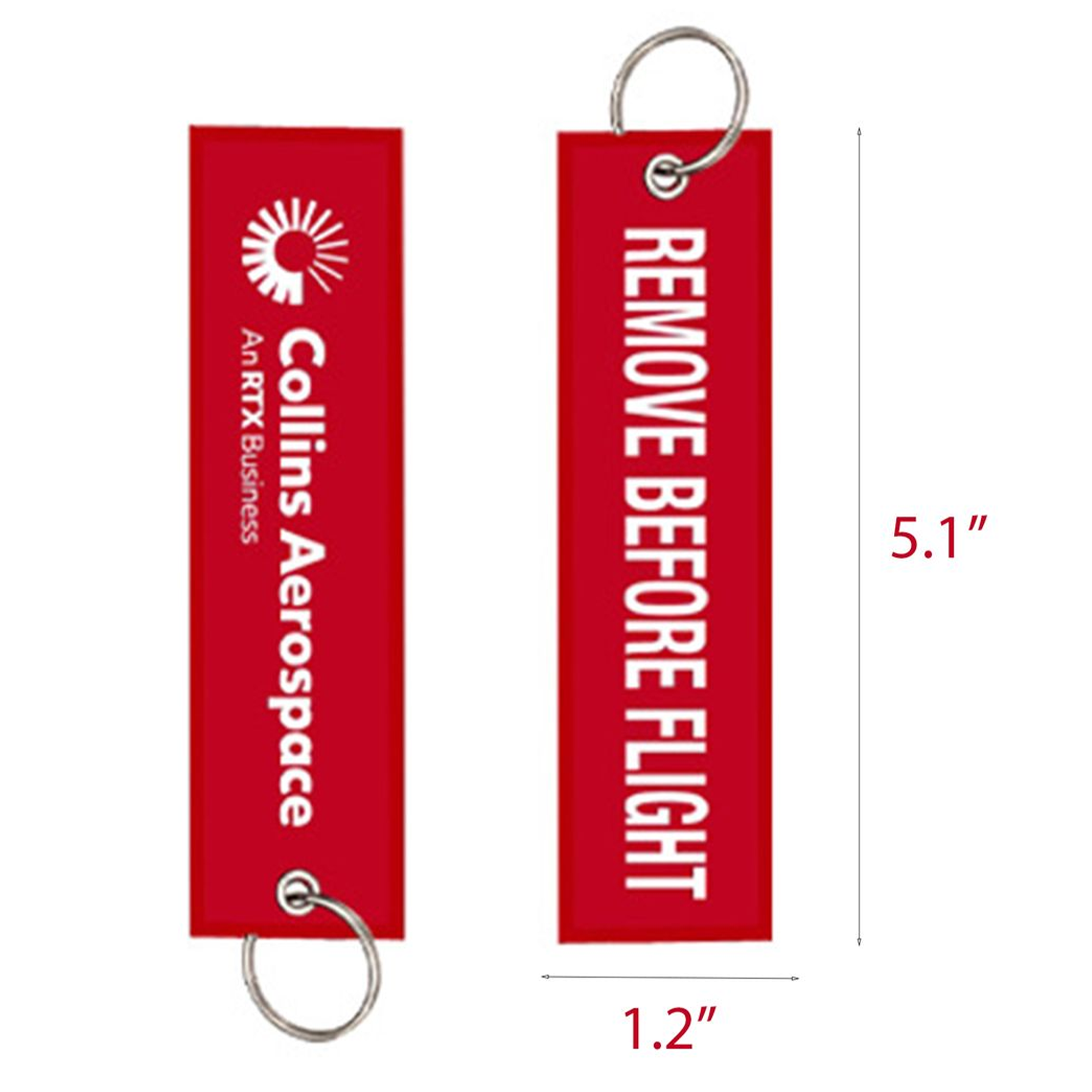 Custom Double-Sided Embroidered Flight Keychain 2