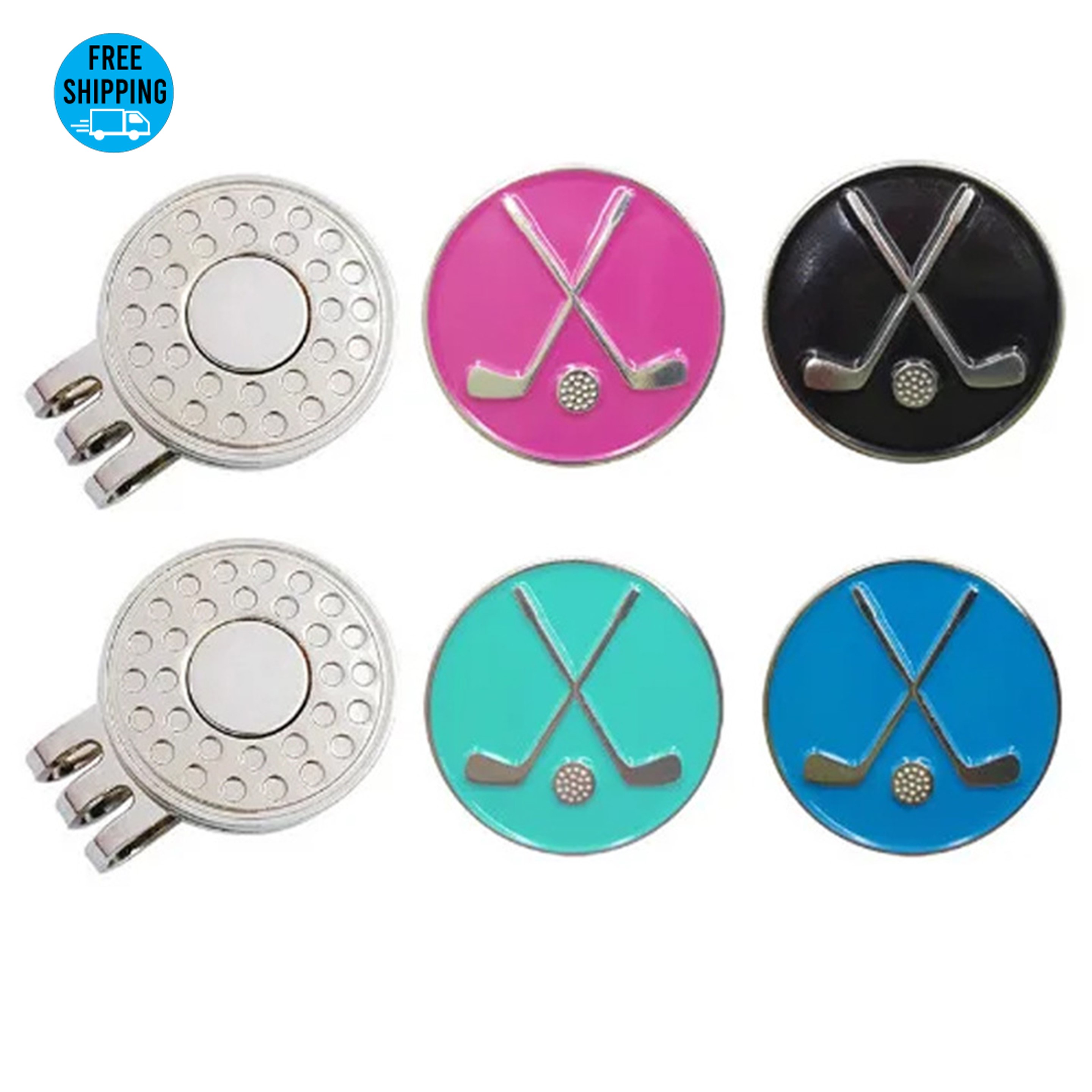 Golf Ball Markers with Hat Clips 3