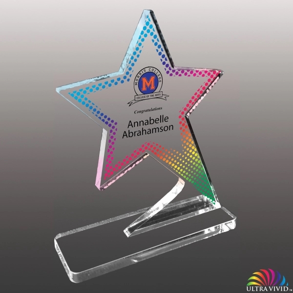 Acrylic Star Award - Ultra Vivid Color