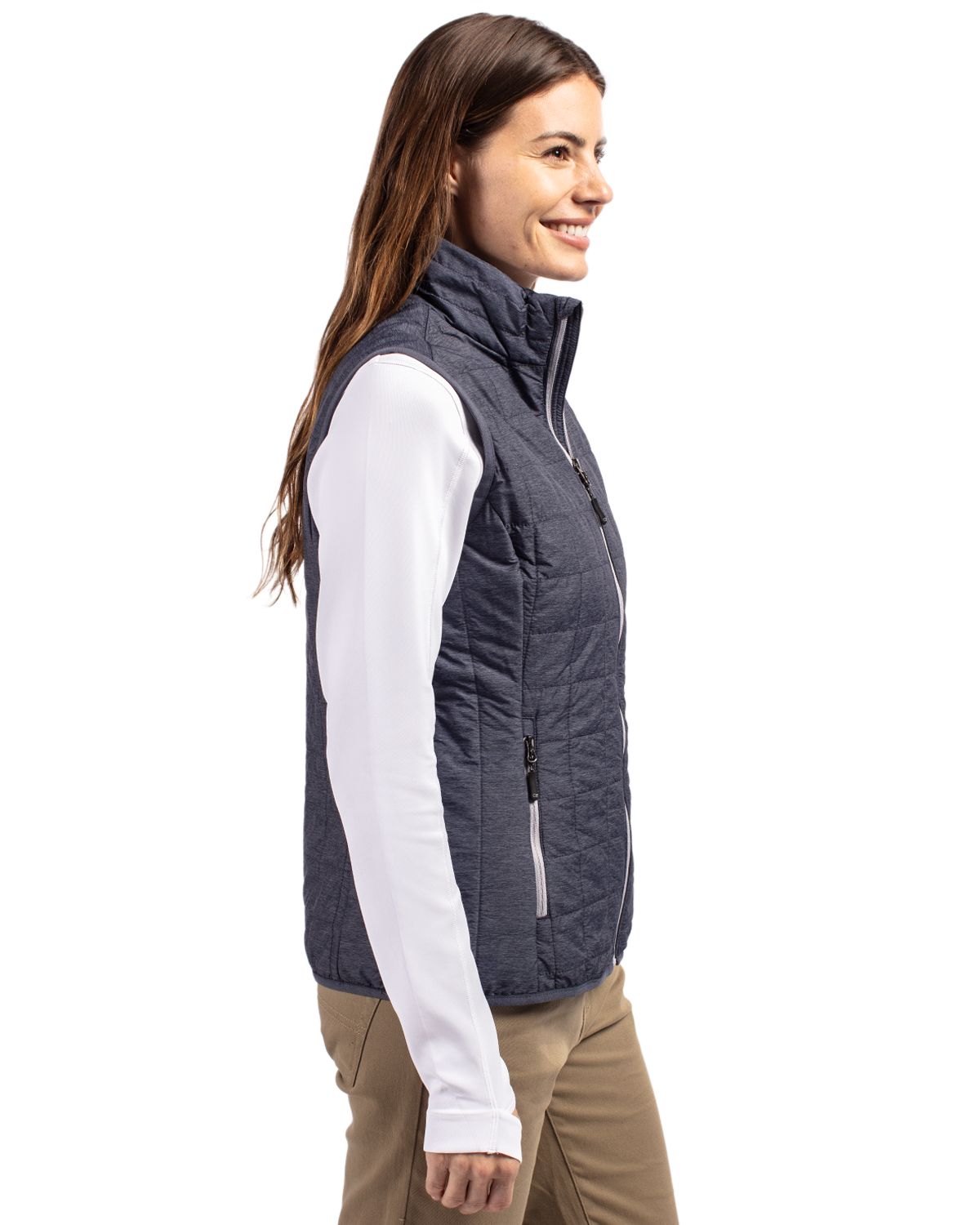 Cutter & Buck Rainier Recycled Insulated Puffer Womens Full Zip Vest 62