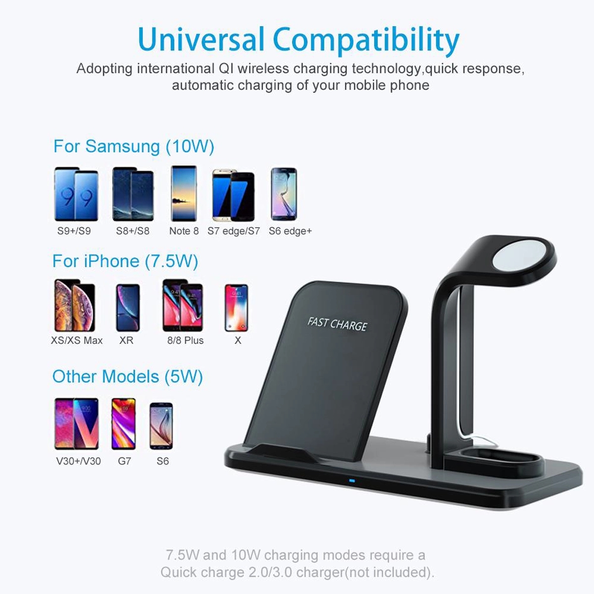 3 in 1 Wireless Holder Stand Charger Watch Charging 4